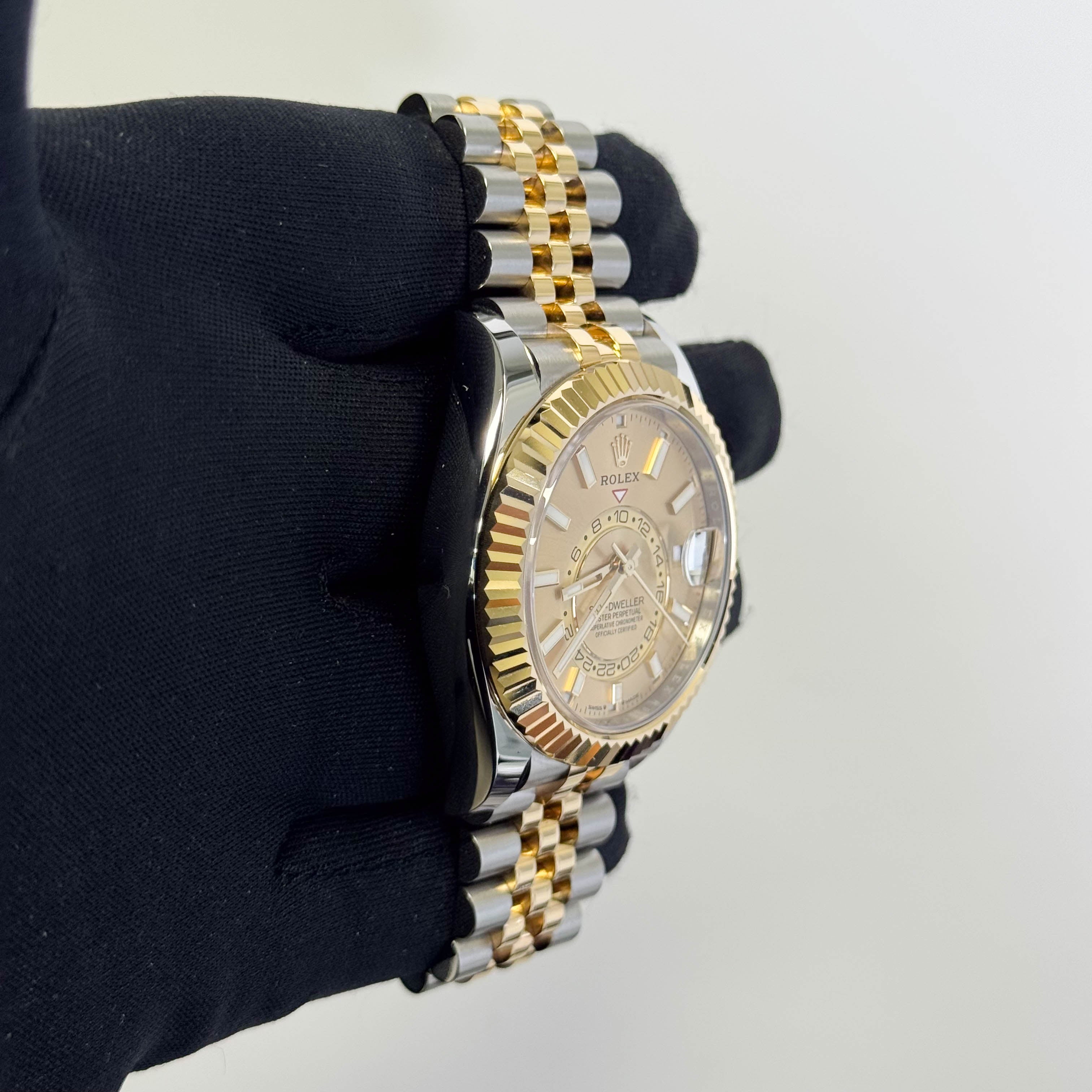 Rolex Sky-Dweller 42mm Champagne Dial Watch Ref# 336933 - Happy Jewelers Fine Jewelry Lifetime Warranty