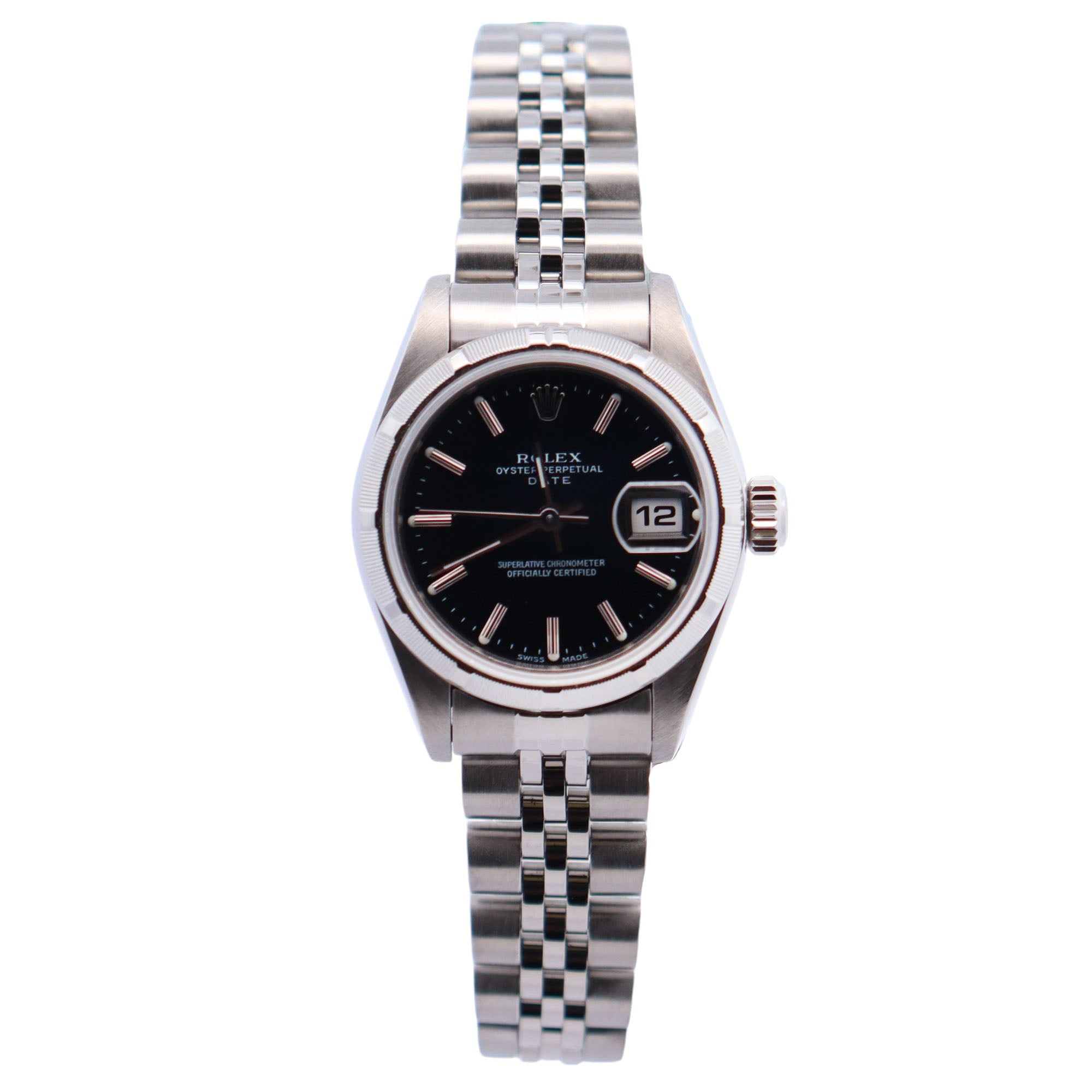 Rolex Oyster Perpetual 26mm Black Dial Watch Ref# 69190 - Happy Jewelers Fine Jewelry Lifetime Warranty