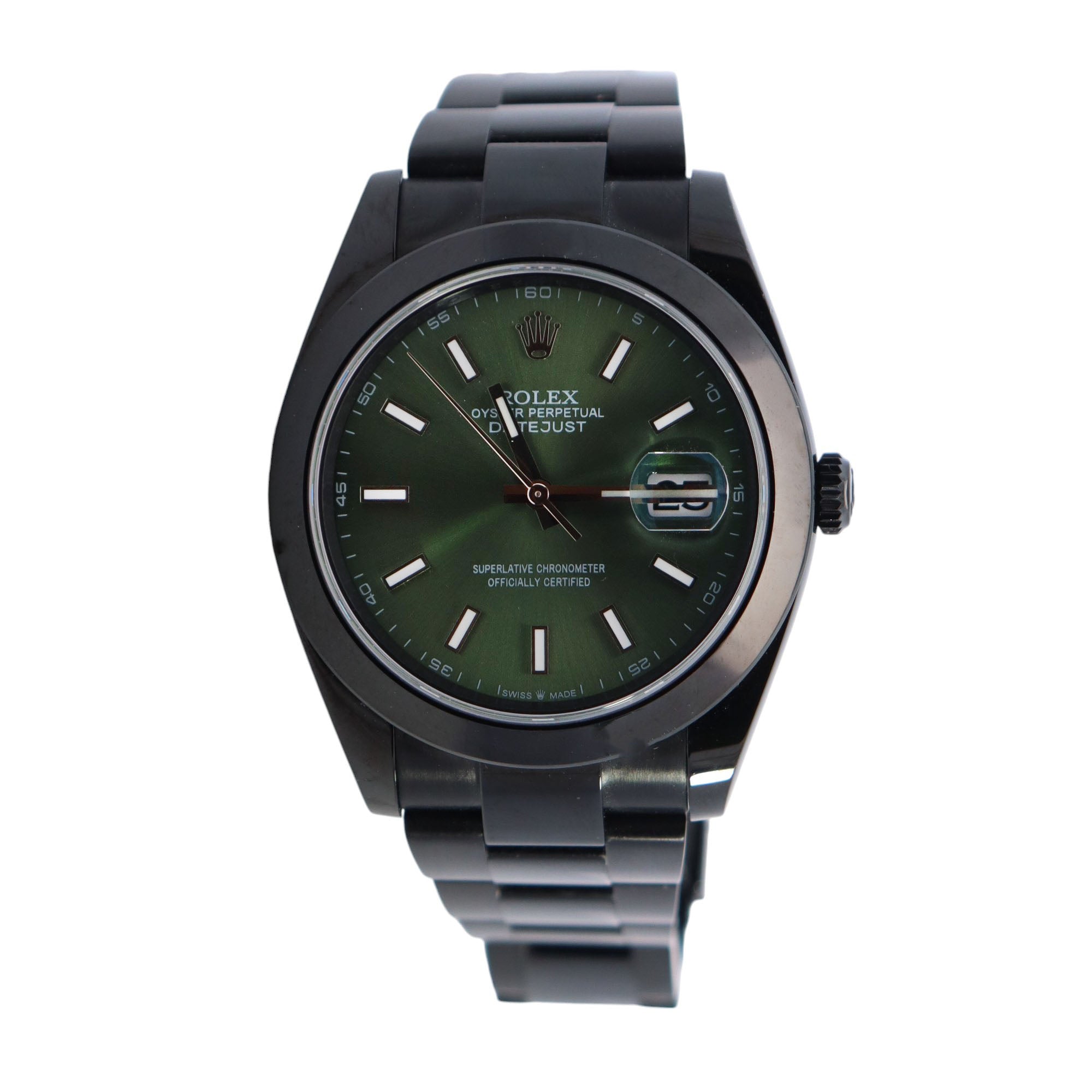 Rolex Datejust 41mm Olive Dial Watch Ref# 126300 - Happy Jewelers Fine Jewelry Lifetime Warranty