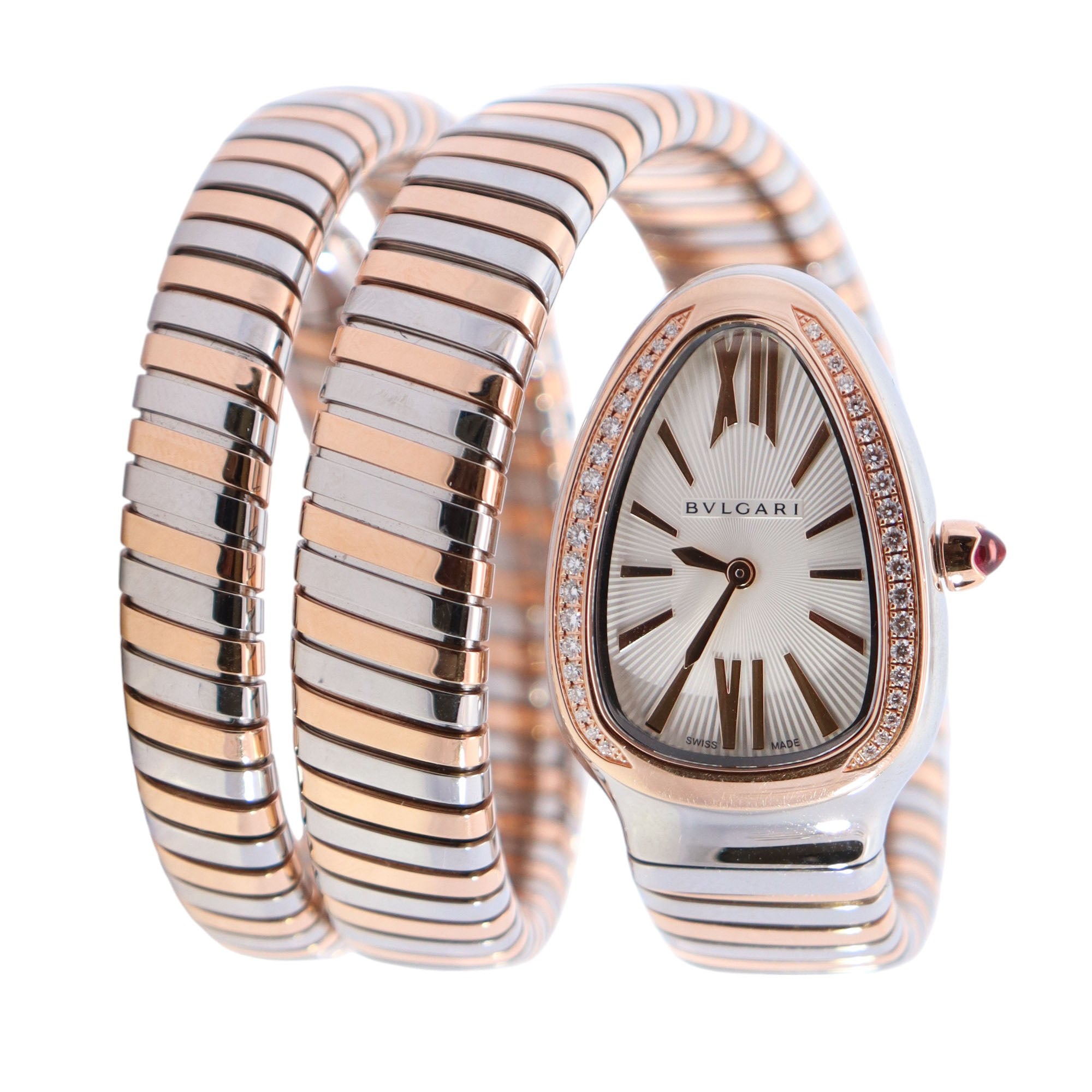 Serpenti Snake Coil Bracelet Watch with Red Dial Luxury Watch Buy CLEO Be Bold Be You Serpentine Snake Watch for Woman  main image 2