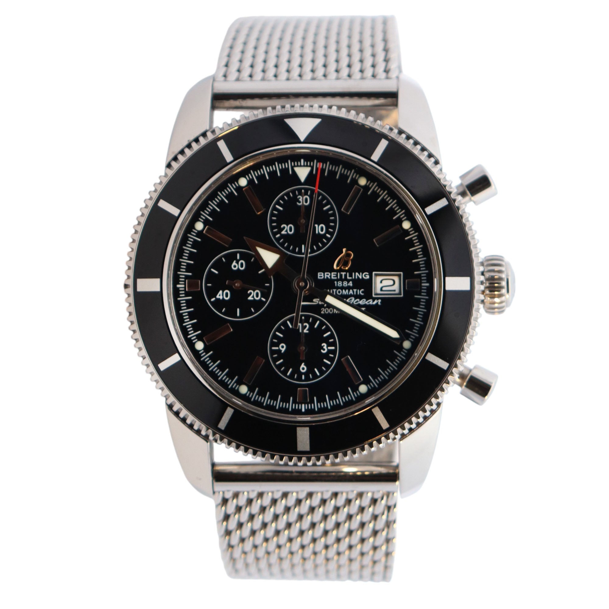 Breitling Superocean 46mm Black Dial Watch Ref# A13320 - Happy Jewelers Fine Jewelry Lifetime Warranty