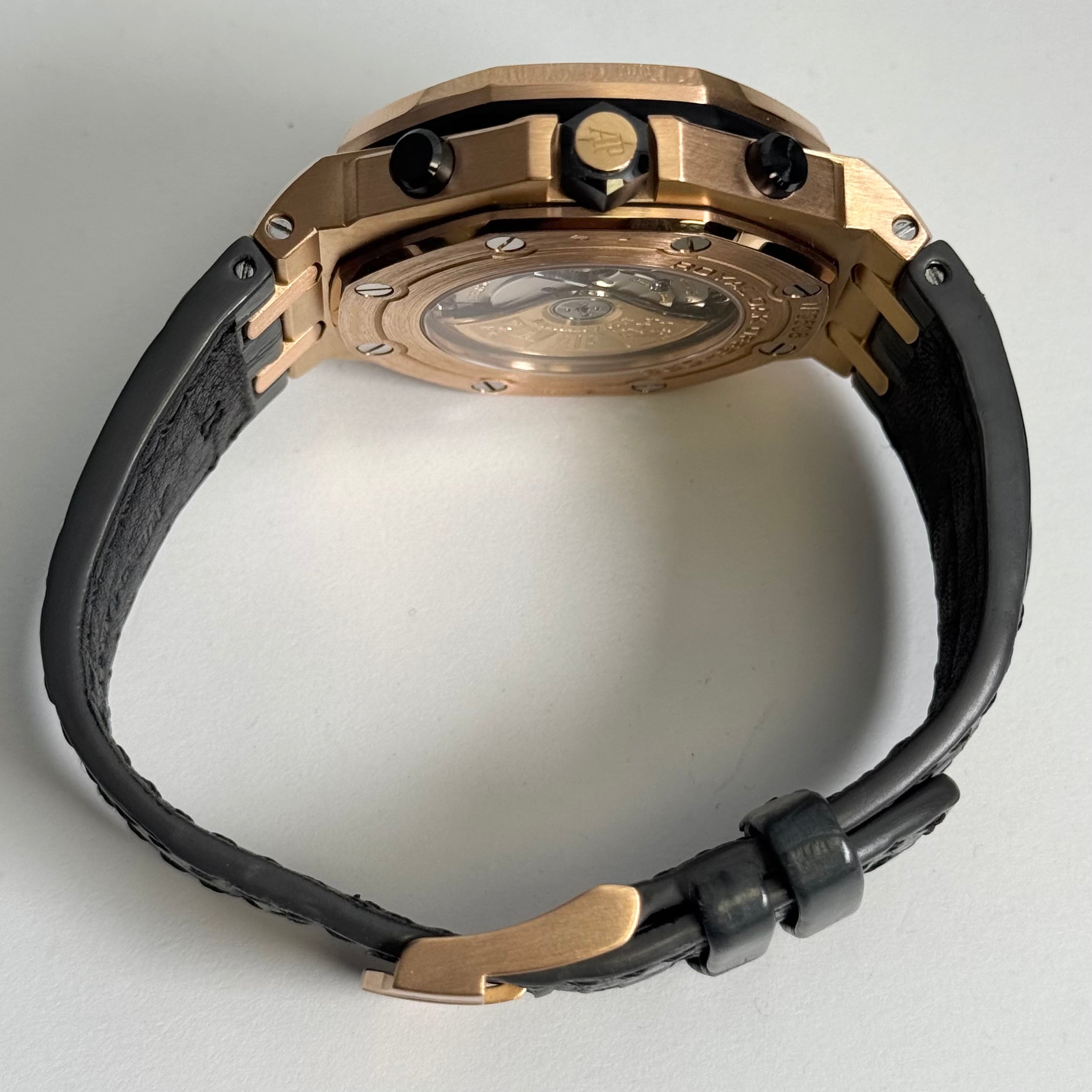 Audemars Piguet Royal Oak Offshore 42mm Rose Dial Watch Ref# 26470OR.OO.A002CR.01 - Happy Jewelers Fine Jewelry Lifetime Warranty