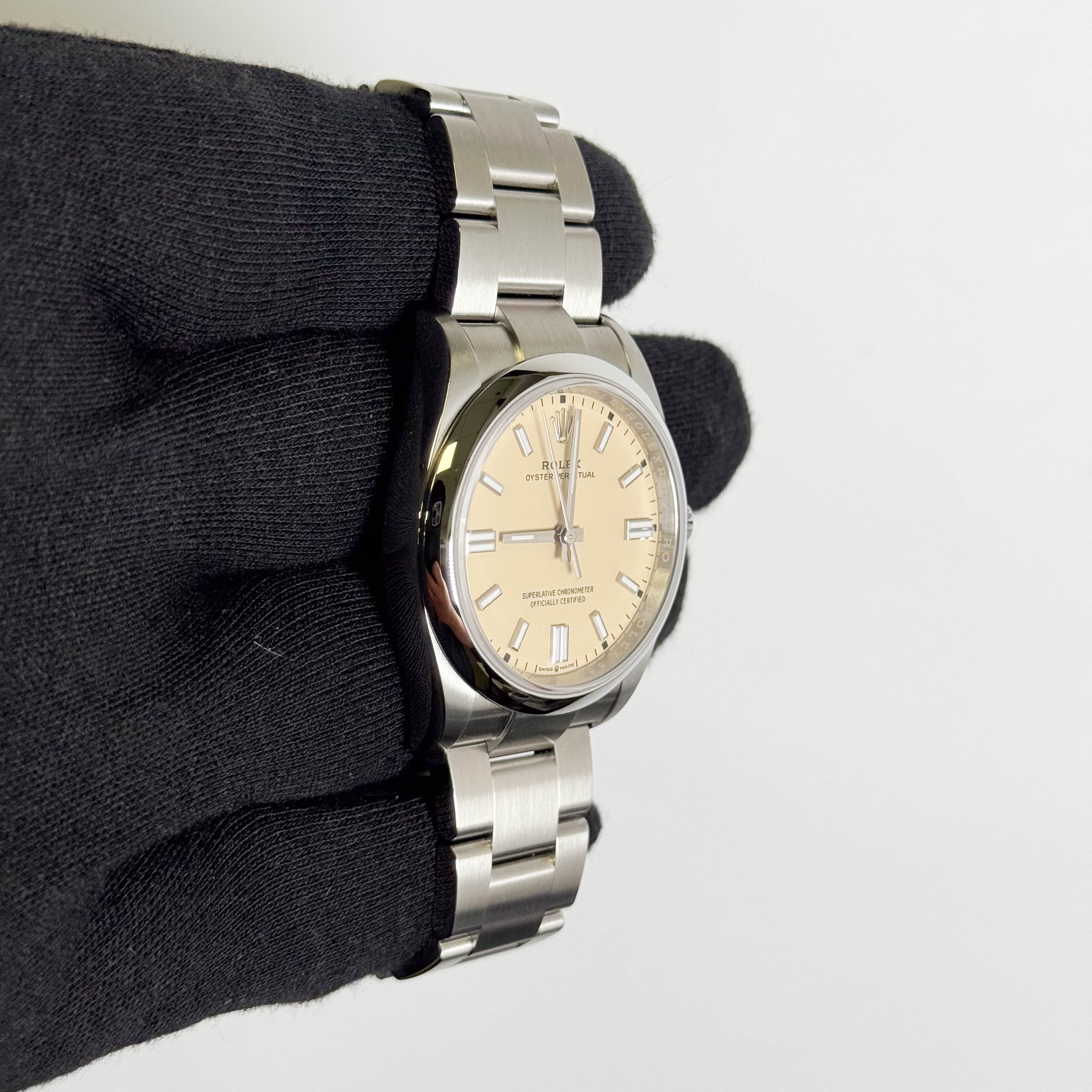 Rolex Oyster Perpetual 36mm Beige Dial Watch Ref# 126000