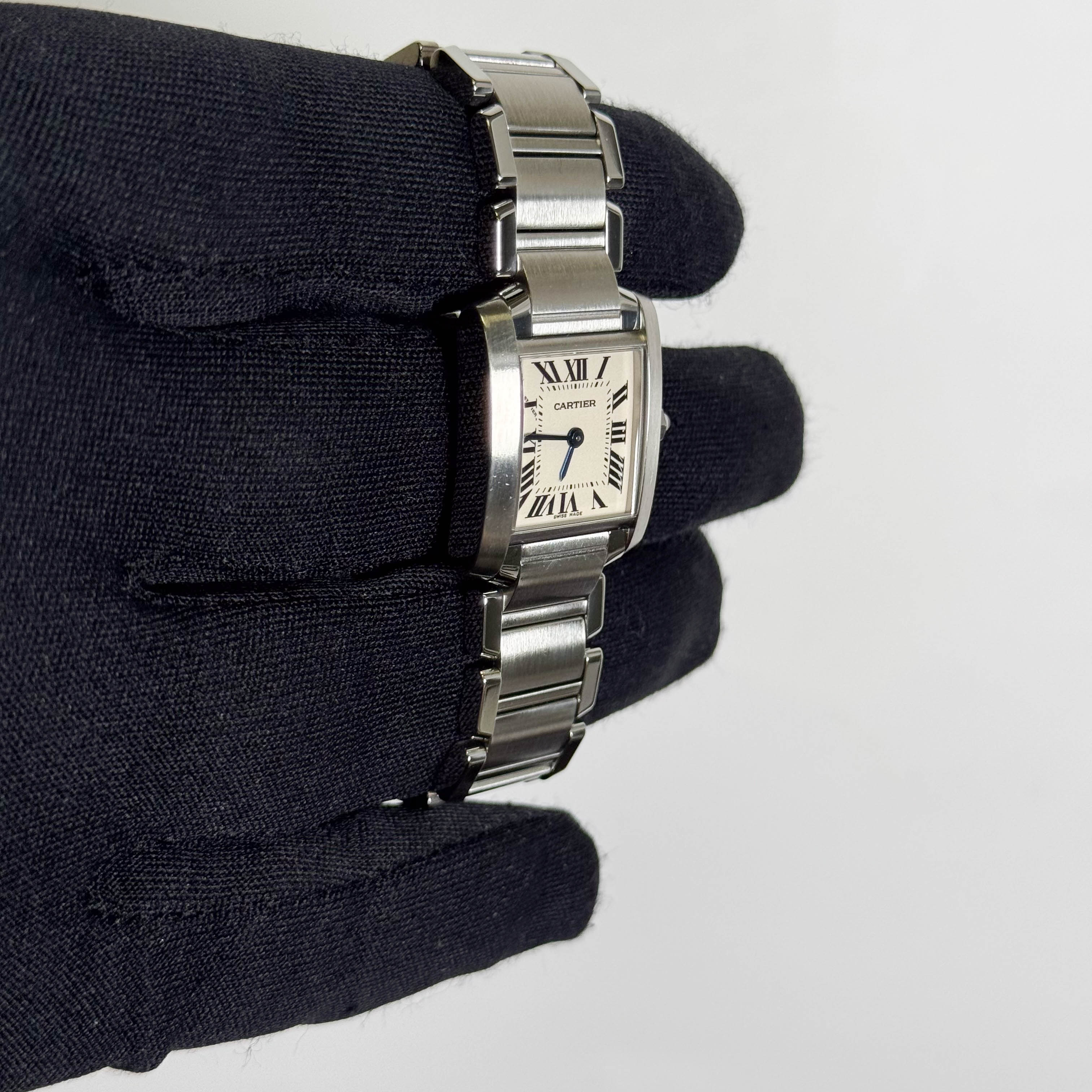 Cartier Tank Stainless Steel 20mm Ivory Dial Watch Ref# W51008Q3 - Happy Jewelers Fine Jewelry Lifetime Warranty