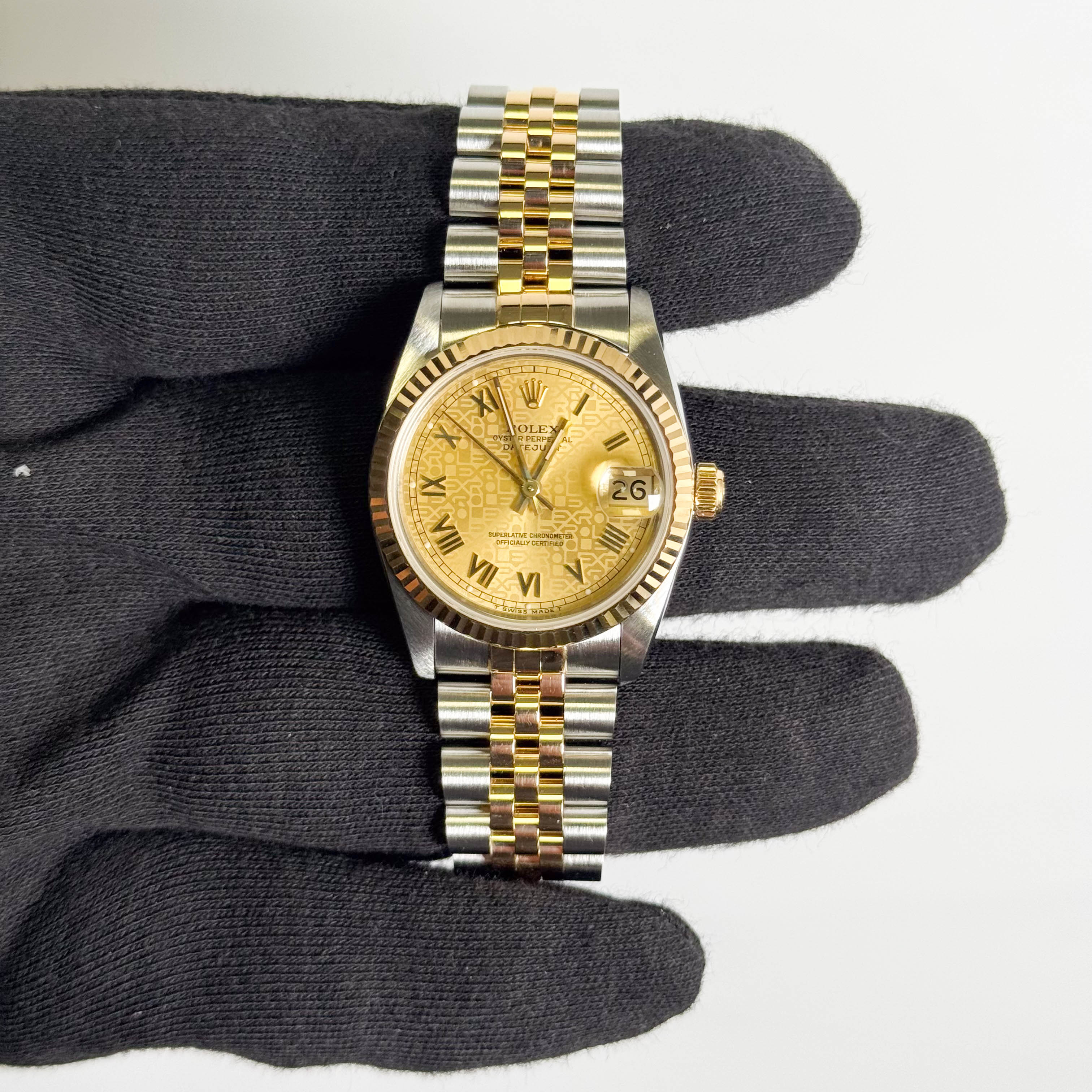 Rolex Datejust 31mm Champagne Jubilee Dial Watch Ref# 68273