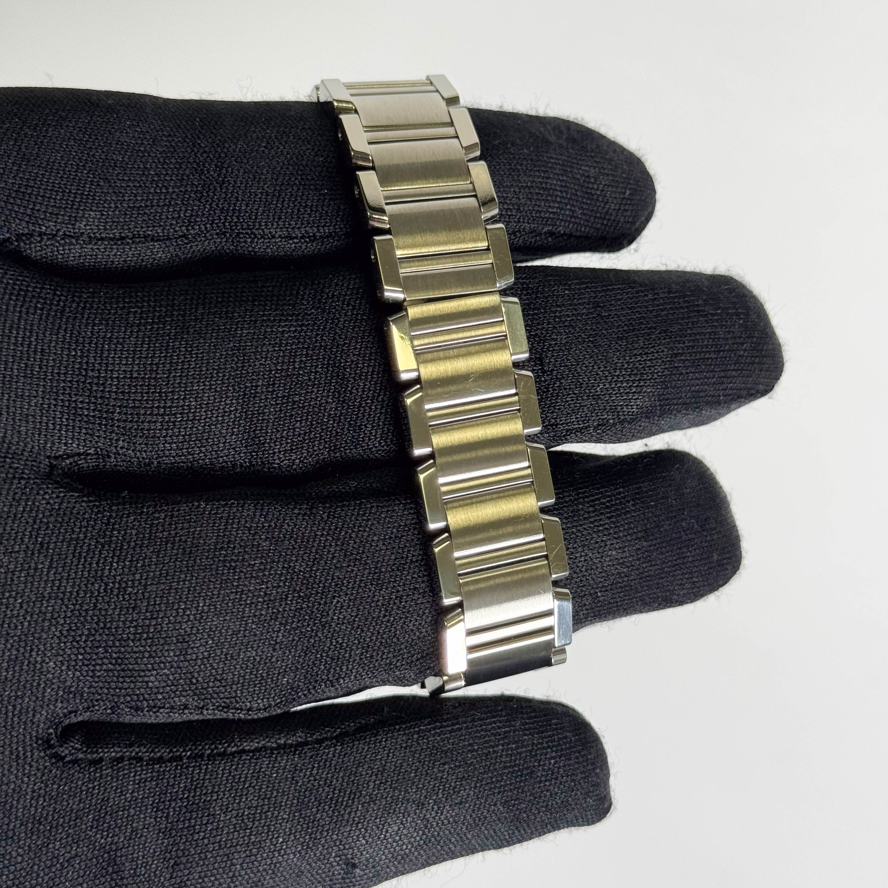 Cartier Tank Francaise Stainless Steel 20mm MOP Dial Watch Ref# W51028Q3 - Happy Jewelers Fine Jewelry Lifetime Warranty