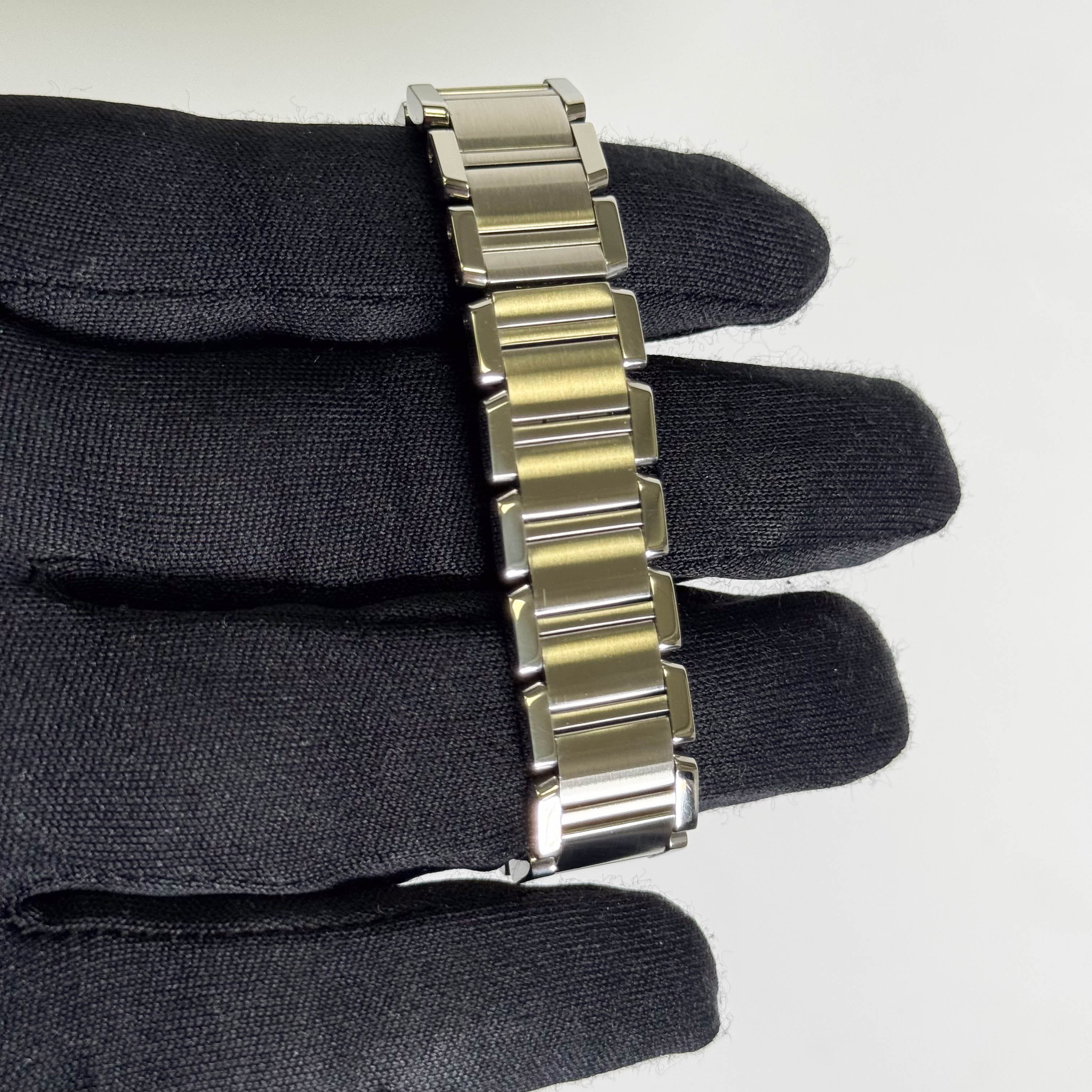 Cartier Tank Francaise Stainless Steel 20mm MOP Dial Watch Ref# W51028Q3 - Happy Jewelers Fine Jewelry Lifetime Warranty