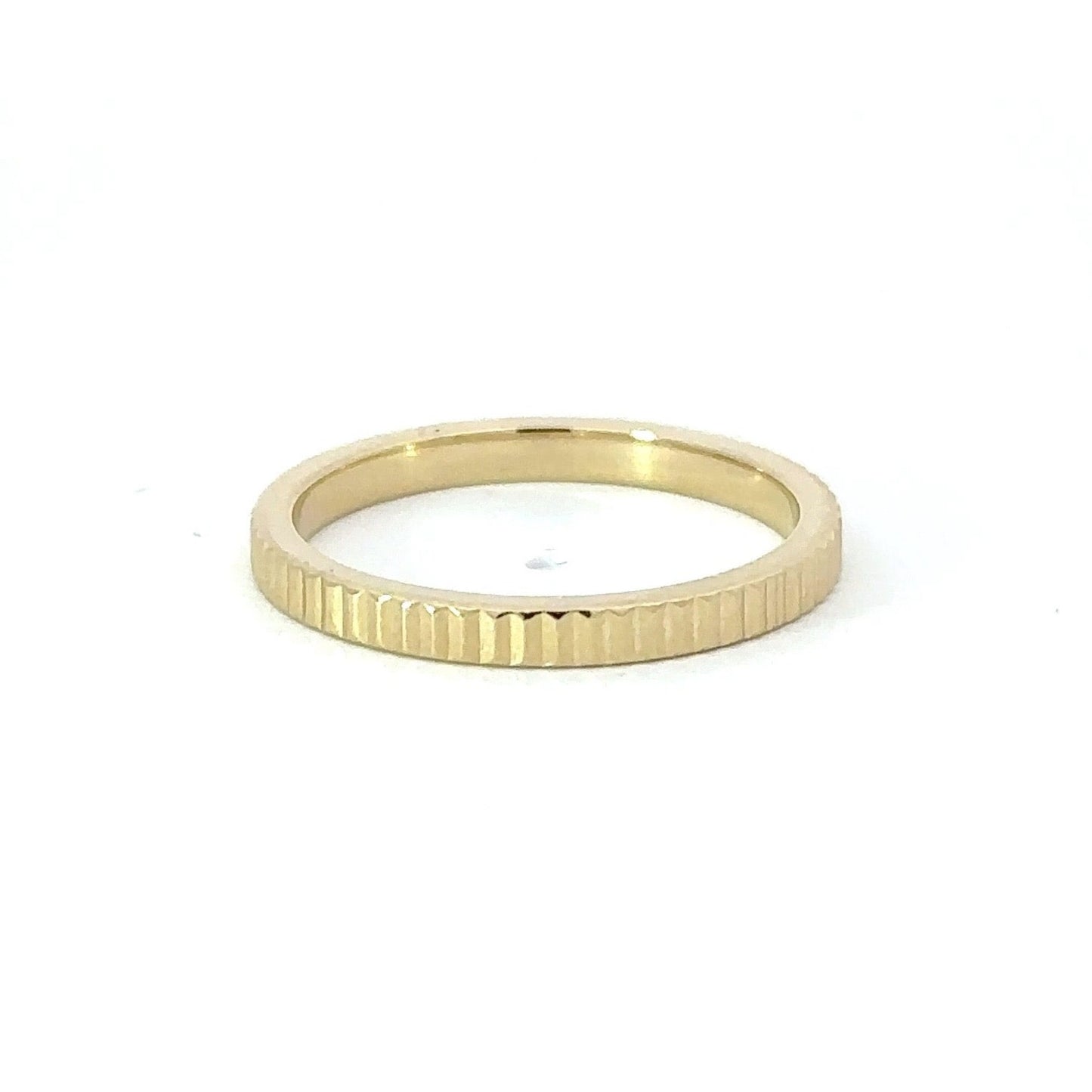 Fluted Gold Band - Happy Jewelers Fine Jewelry Lifetime Warranty