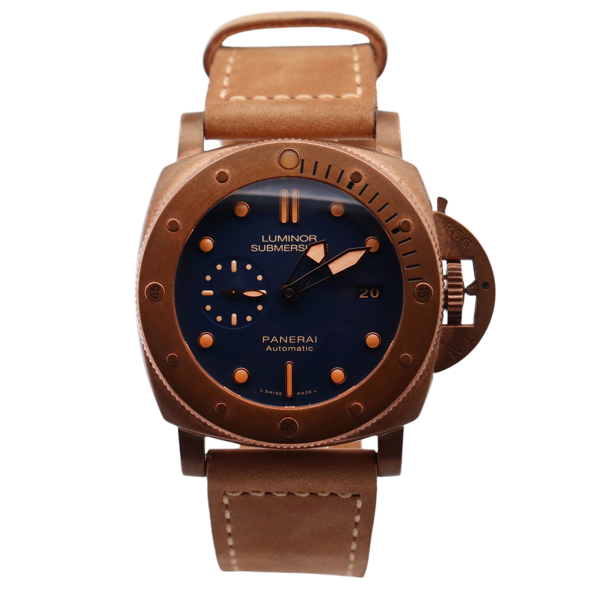 Panerai Luminor 47mm Blue Dial Watch Ref# PAM00671 - Happy Jewelers Fine Jewelry Lifetime Warranty