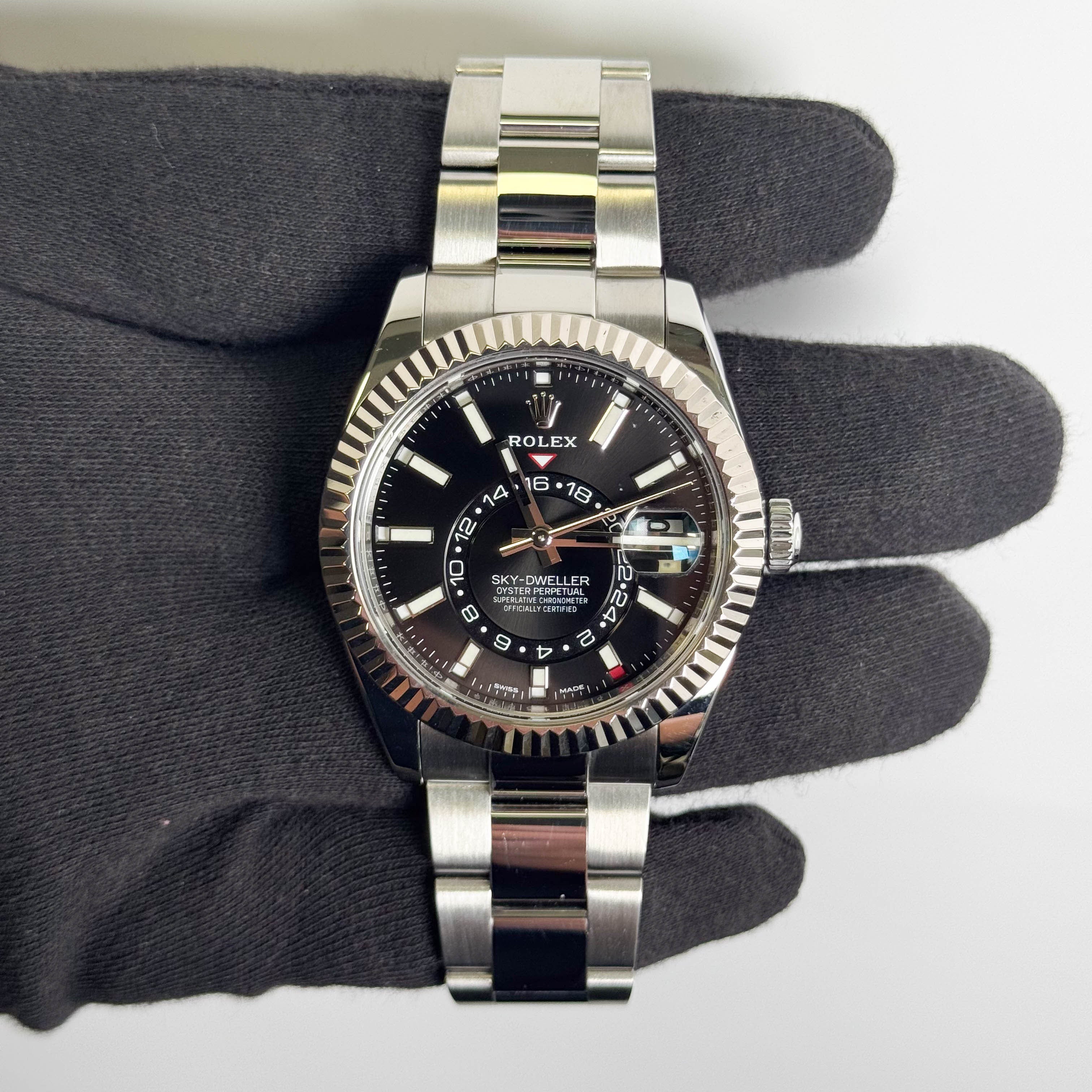 Rolex Sky-Dweller 42 mm Black Dial Watch Ref# 326934 - Happy Jewelers Fine Jewelry Lifetime Warranty