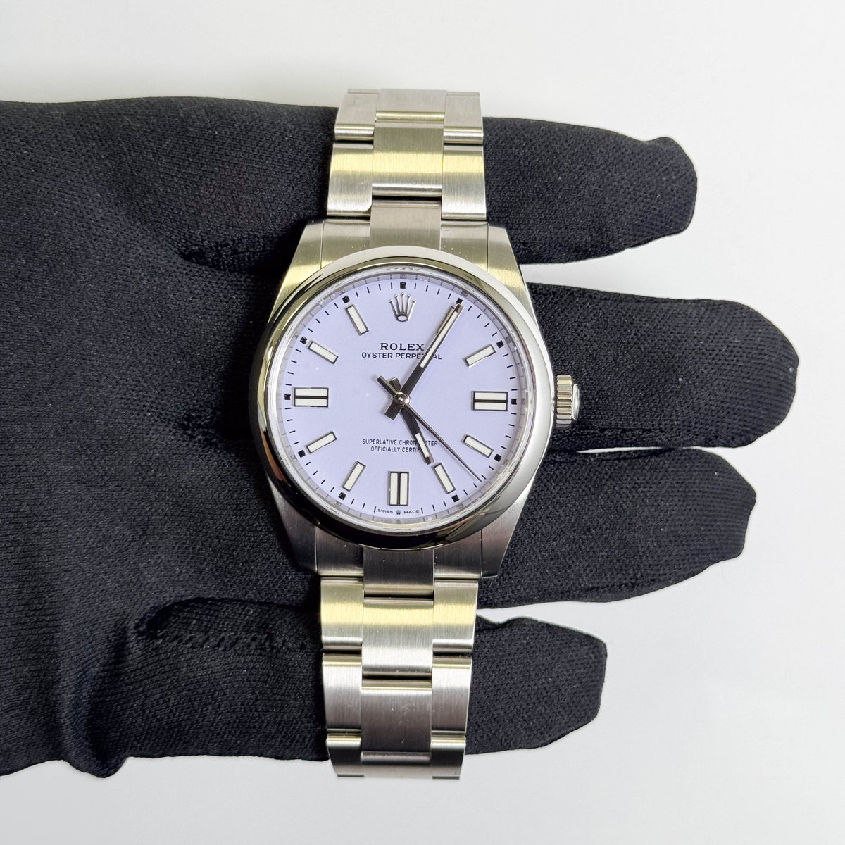 Rolex Oyster Perpetual 41mm Lilac Dial Watch Ref# 134300