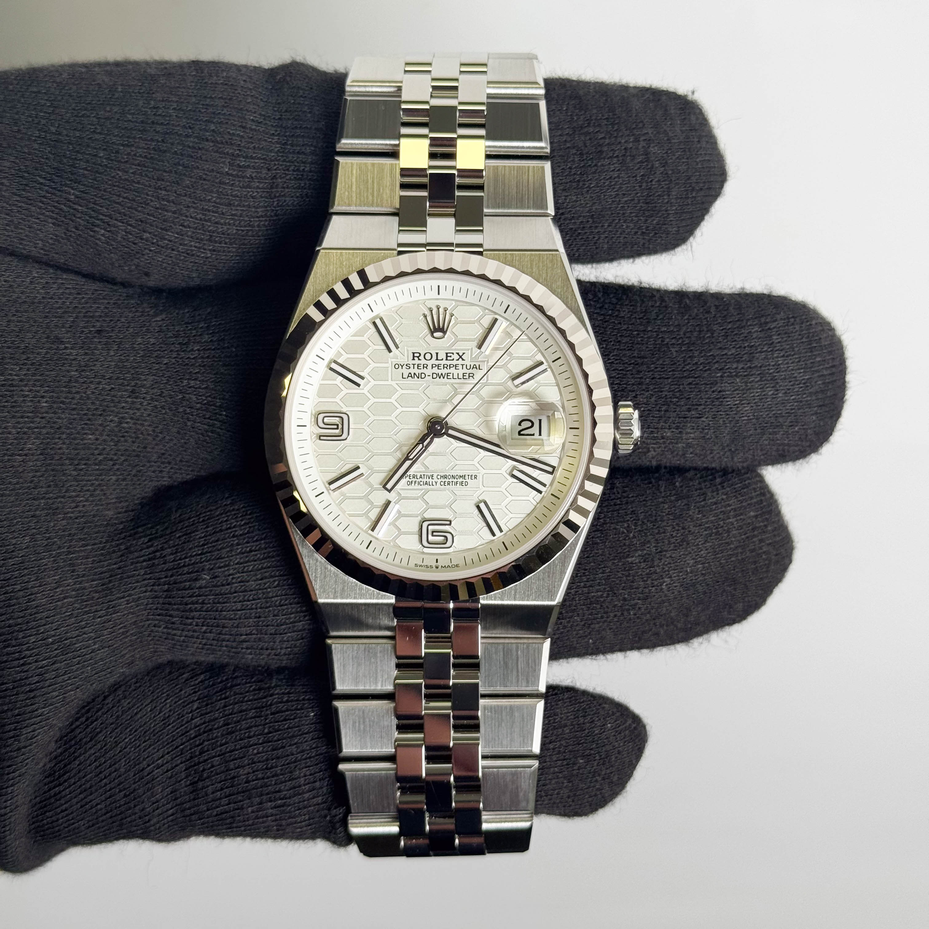 Rolex Land-Dweller 40mm White Dial Watch Ref # 127334