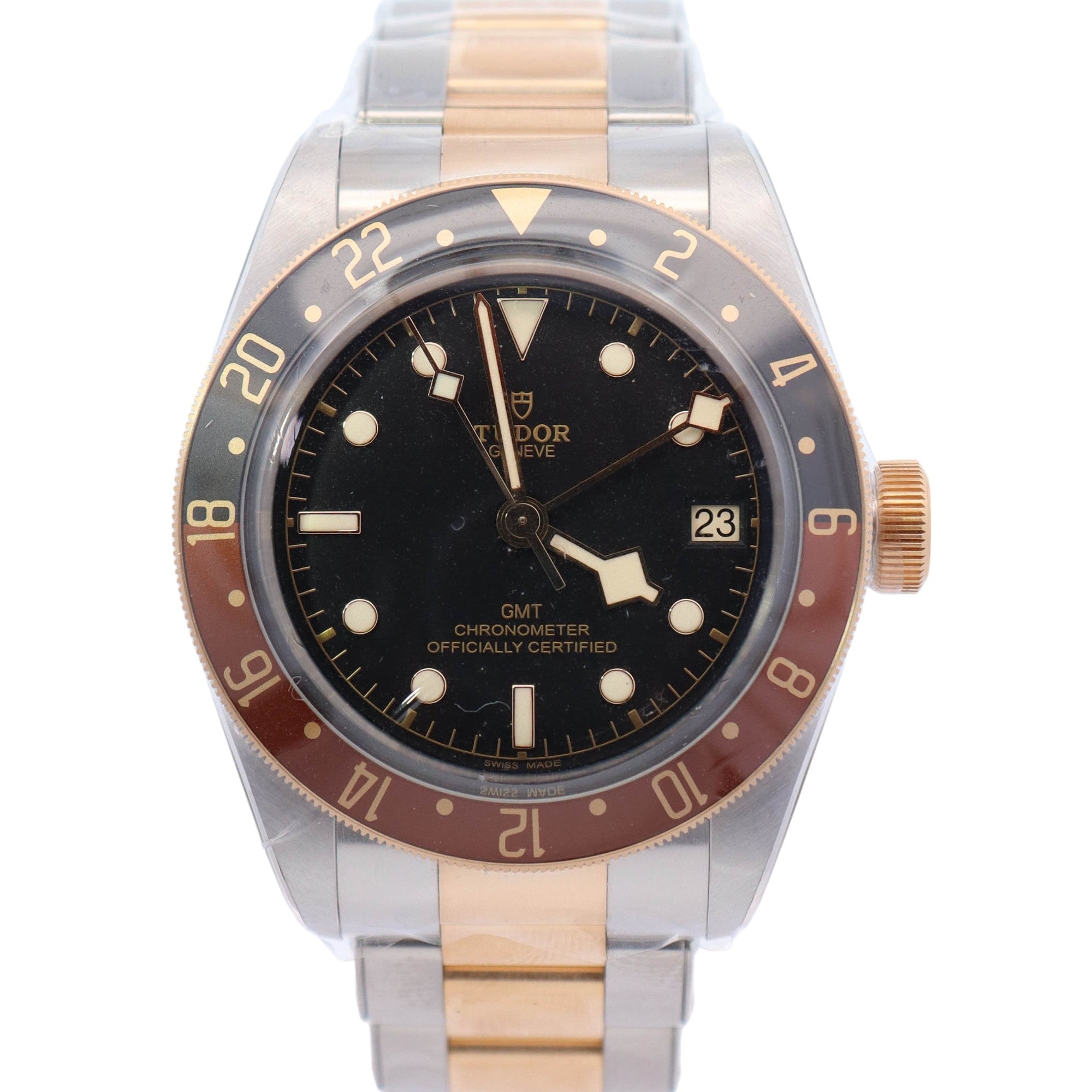 Tudor Black Bay GMT 41mm Yellow Gold Black Dot Dial Watch Ref# 79833MN - Happy Jewelers Fine Jewelry Lifetime Warranty