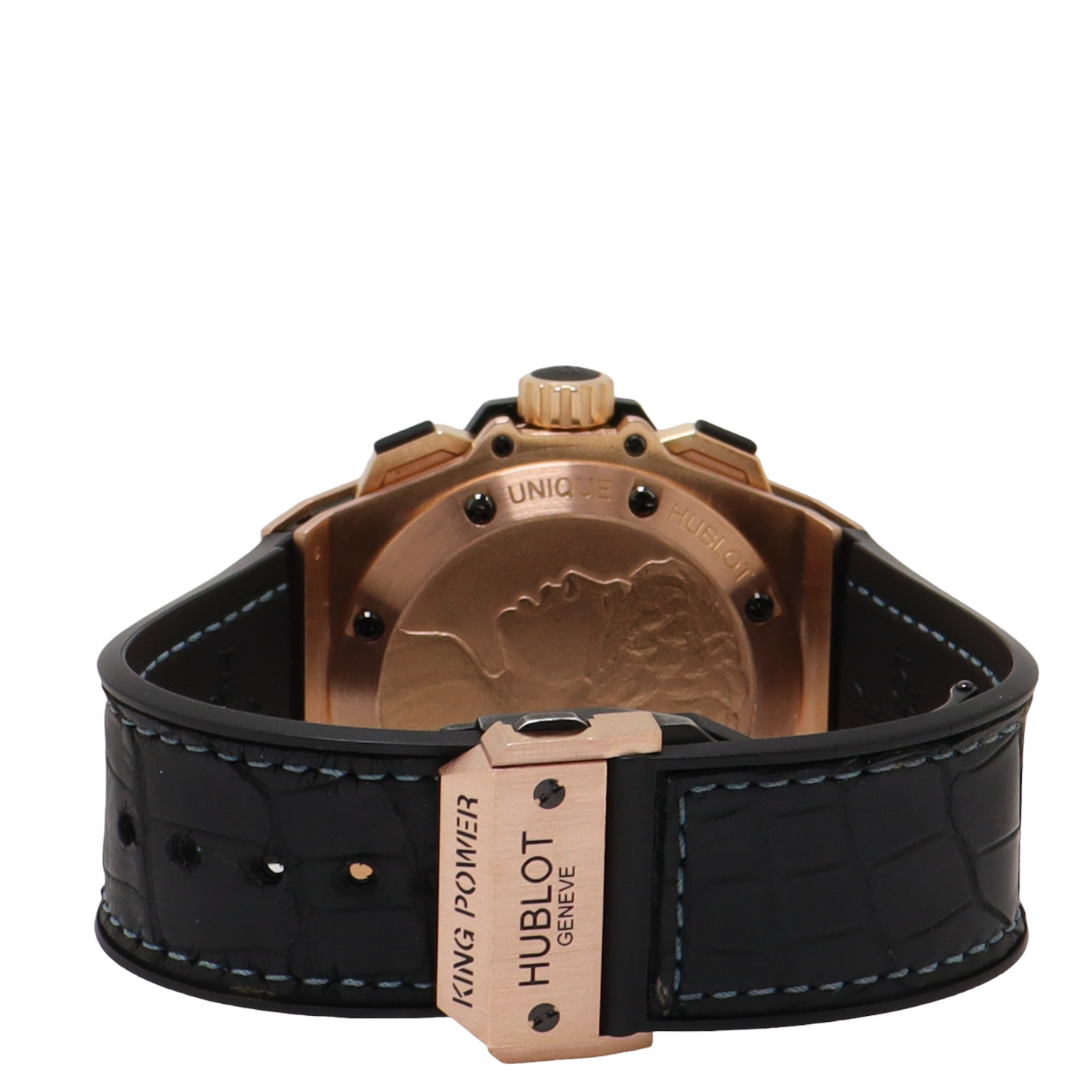 Hublot King Power "Diego Maradona" Rose Gold 48mm Black & Blue Chronograph Dial Watch Reference#: 716.OM.1129.RX - Happy Jewelers Fine Jewelry Lifetime Warranty