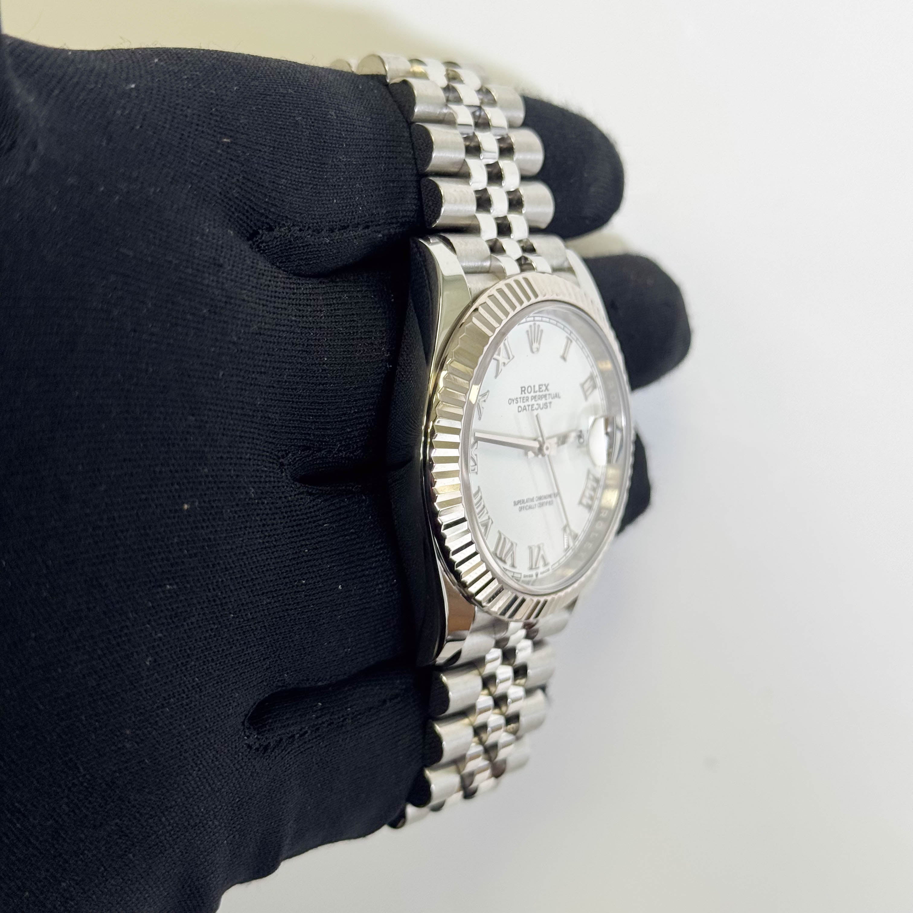 Rolex Datejust 41mm White Dial Watch Ref# 126334 - Happy Jewelers Fine Jewelry Lifetime Warranty