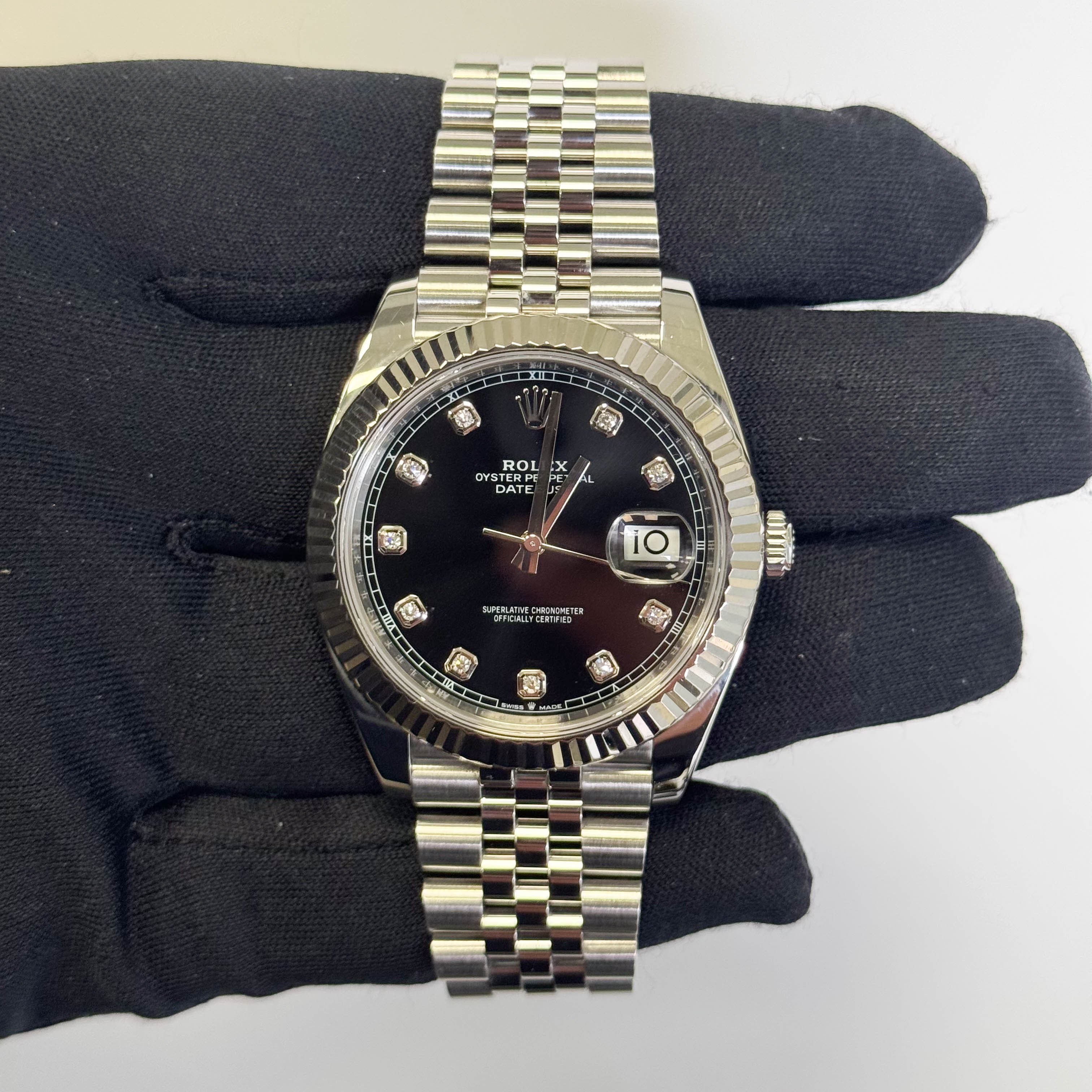 Rolex Datejust 41mm Black Dial Watch Ref# 126334 - Happy Jewelers Fine Jewelry Lifetime Warranty