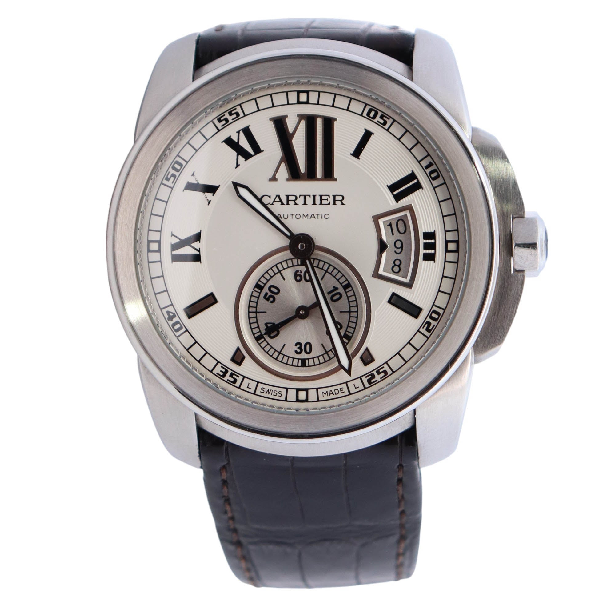 Cartier Calibre 42mm White Dial Watch Ref# W7100037 - Happy Jewelers Fine Jewelry Lifetime Warranty
