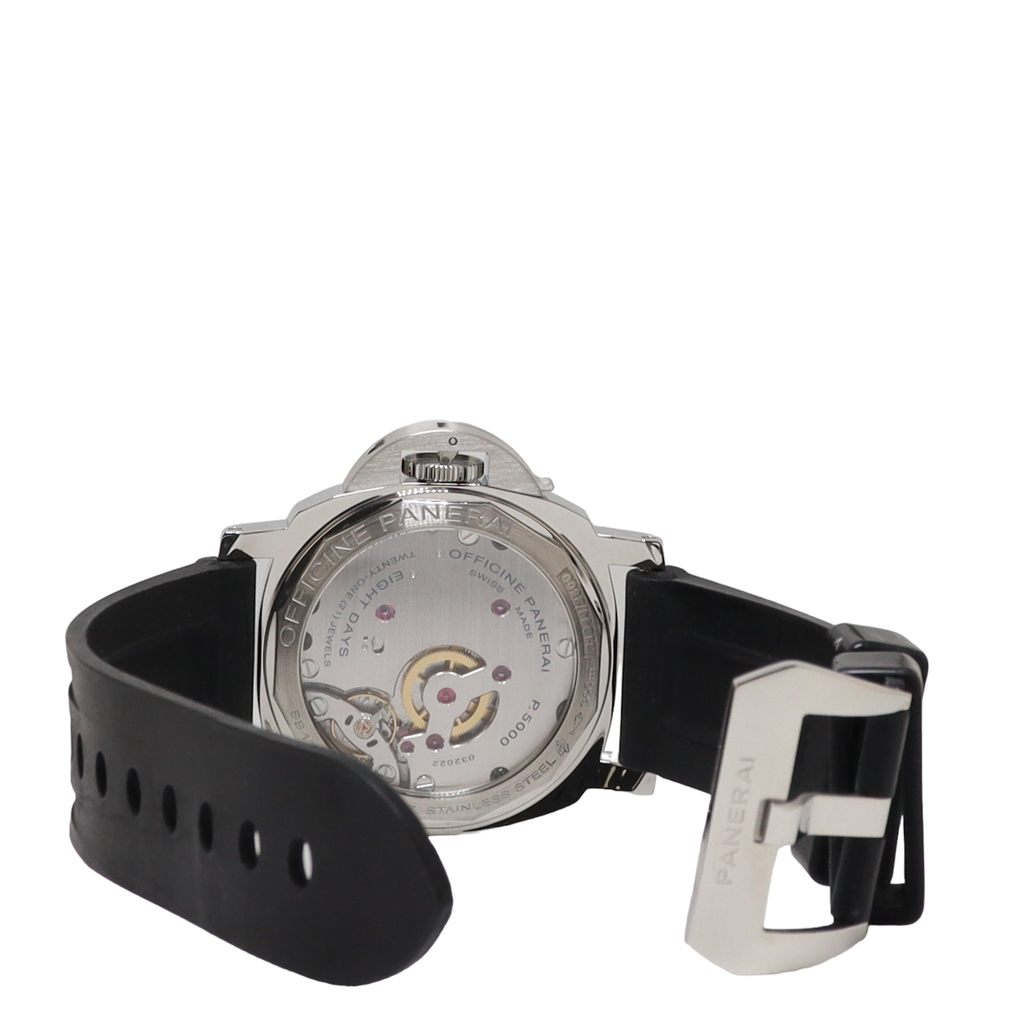 Panerai Luminor 8 Days Stainless Steel 44mm Black Roman & Stick Dial Watch Reference#: PAM00510 - Happy Jewelers Fine Jewelry Lifetime Warranty