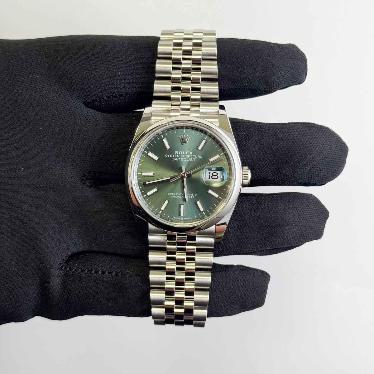 Rolex Datejust 36mm Green Dial Watch Ref# 126200
