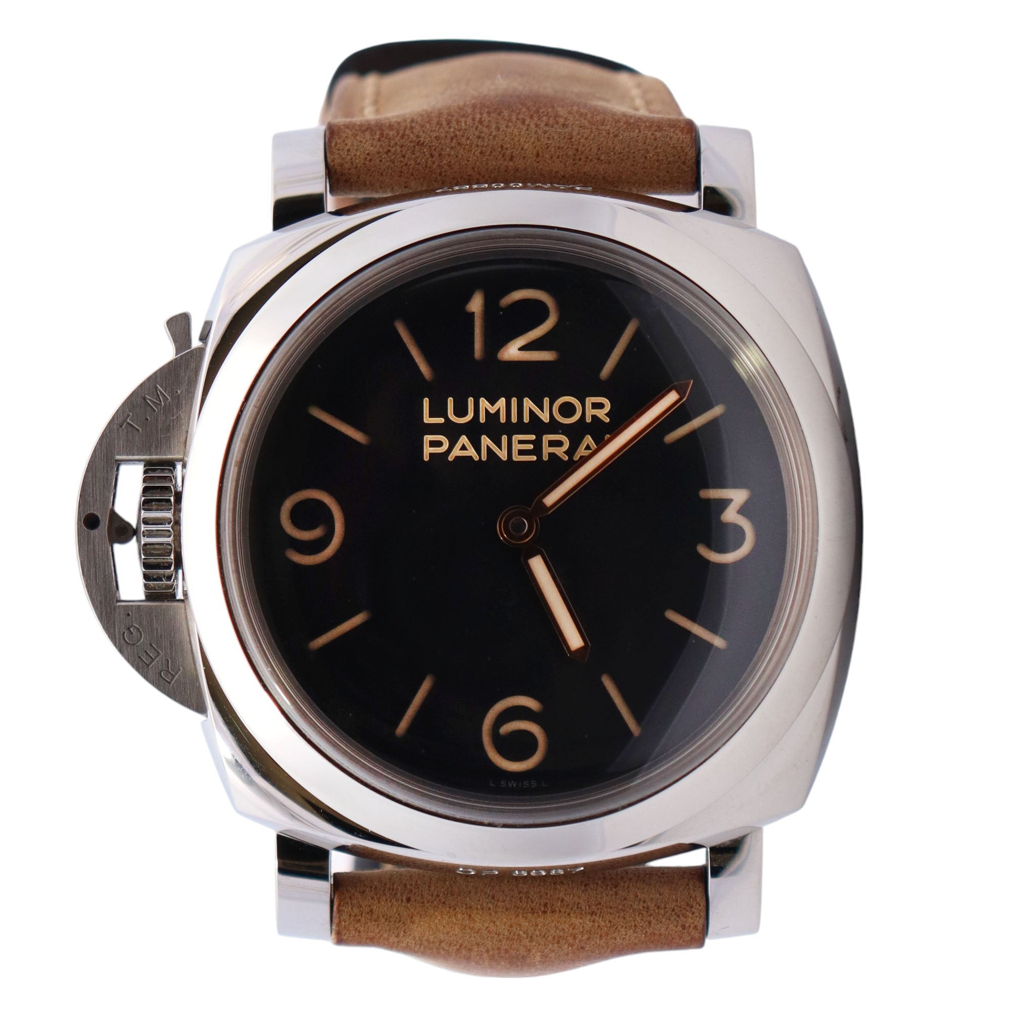 Panerai Luminor 47mm Black Dial Watch Ref# PAM00557 - Happy Jewelers Fine Jewelry Lifetime Warranty