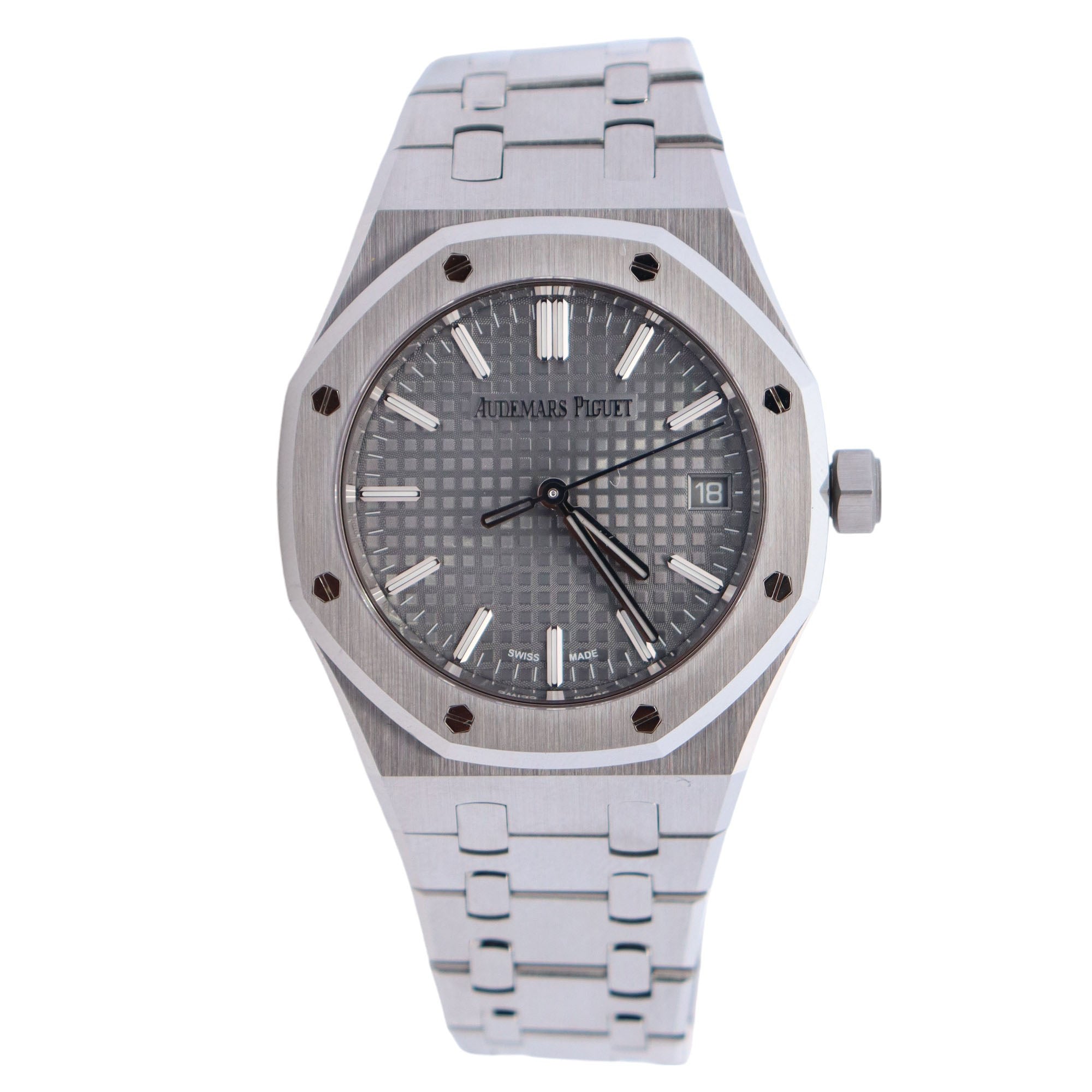Audemars Piguet Royal Oak 37mm Grey Dial Watch Ref# 15550ST.OO.1356ST.07 - Happy Jewelers Fine Jewelry Lifetime Warranty