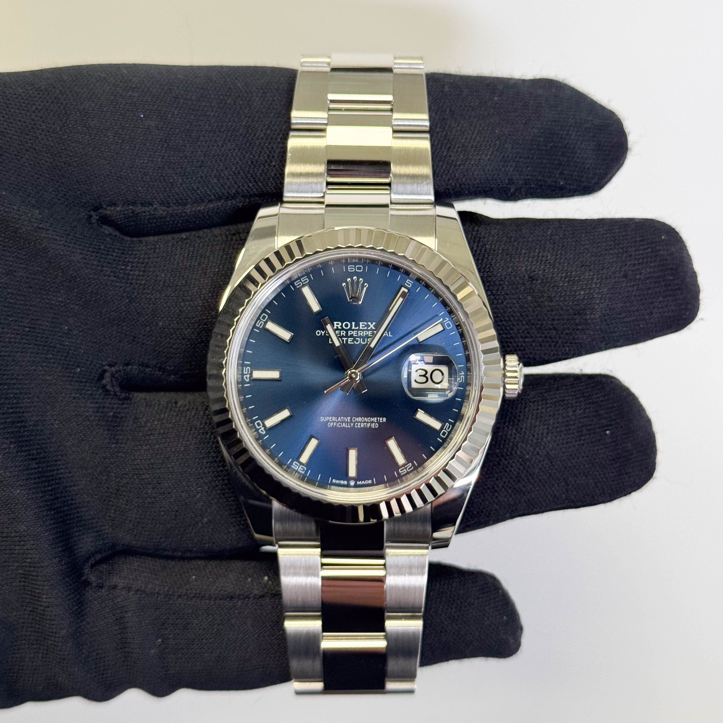 Rolex Datejust 41mm Blue Dial Watch Ref# 126334 - Happy Jewelers Fine Jewelry Lifetime Warranty