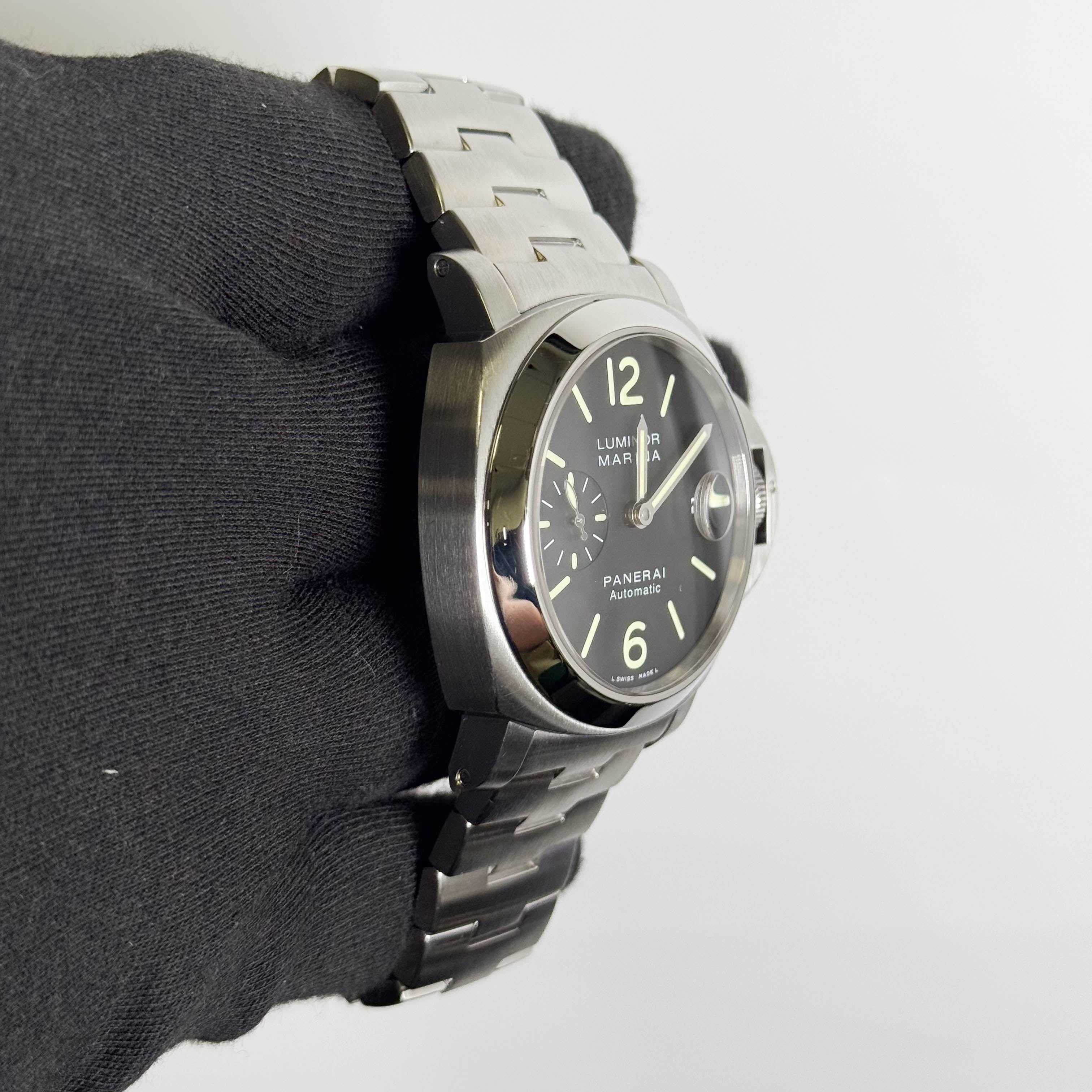Panerai Luminor Marina 44mm Black Dial Watch Ref# PAM00299