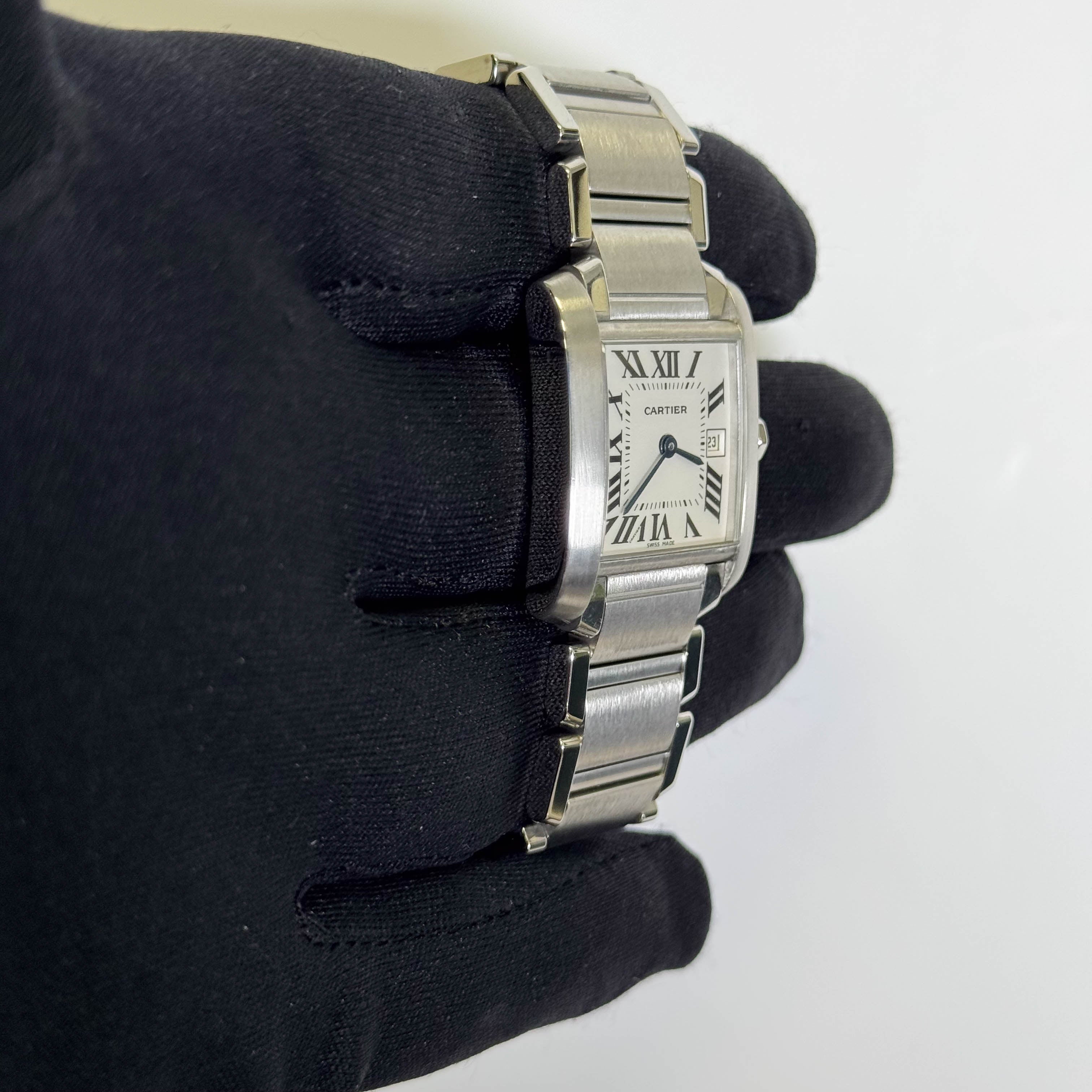 Cartier Tank 25mm White Dial Watch Ref# W51011Q3