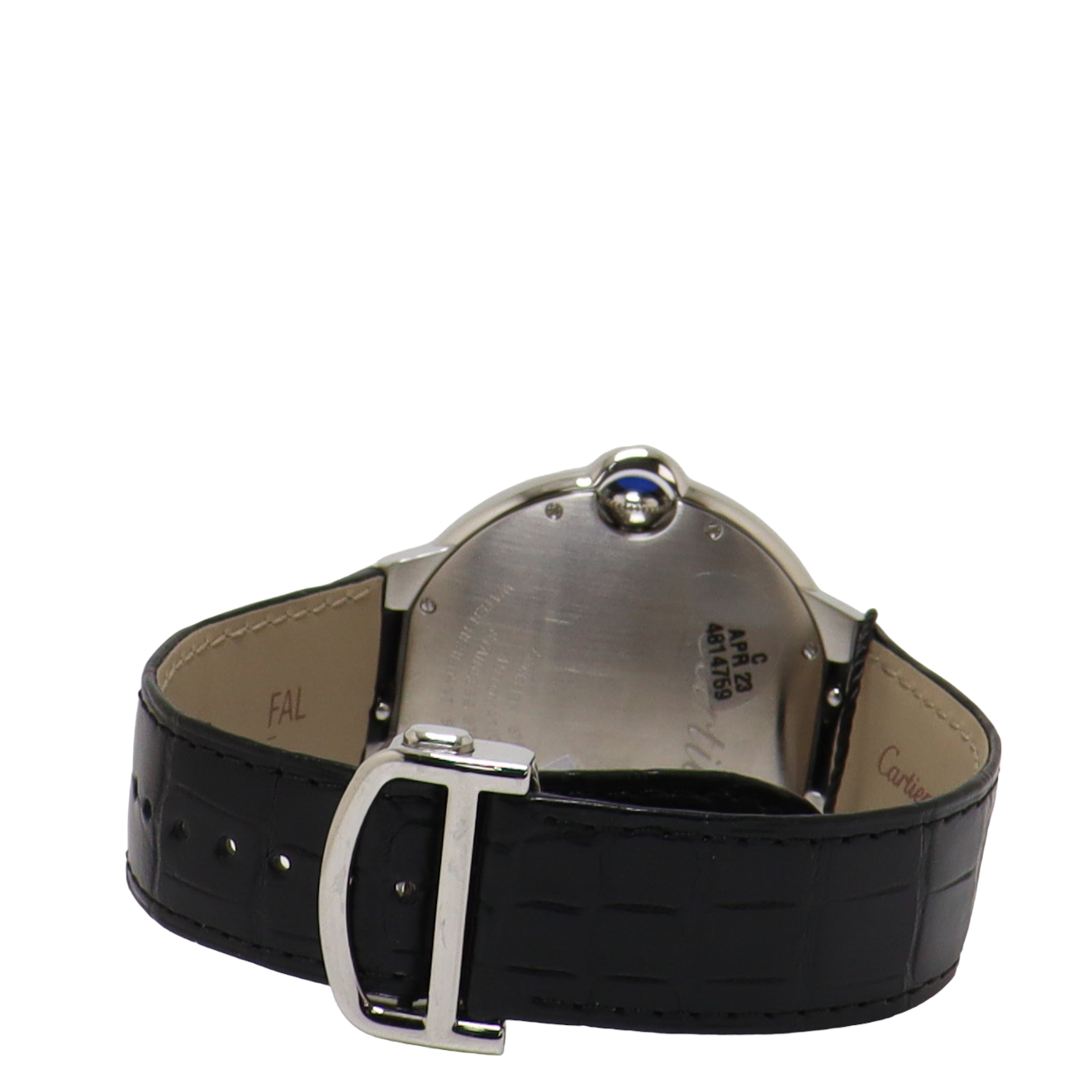 Cartier Ballon Blue Stainless Steel 42mm White Roman Dial Watch Reference#: WSBB0026 - Happy Jewelers Fine Jewelry Lifetime Warranty