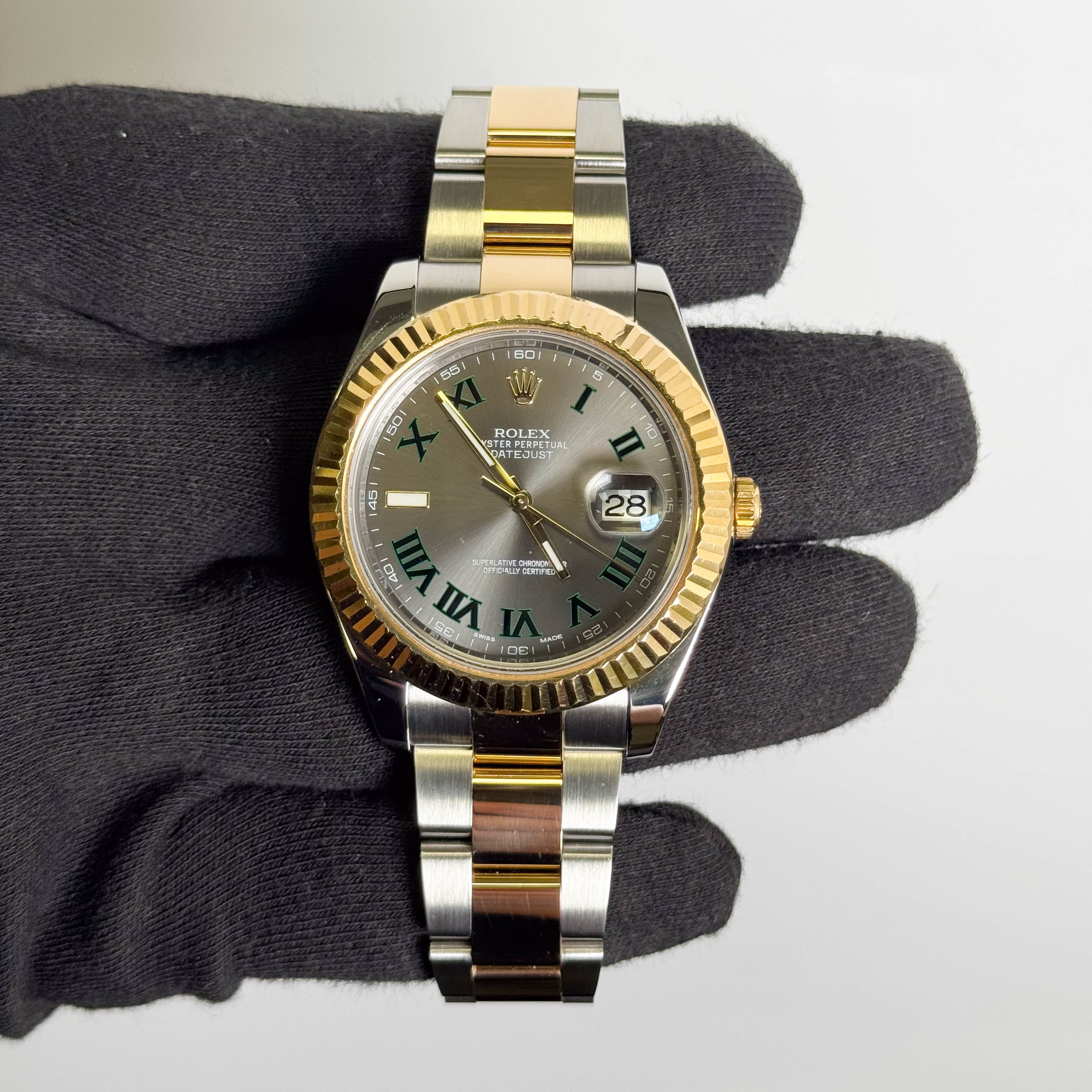 Rolex Datejust 41mm Wimbledon Dial Watch Ref# 116333