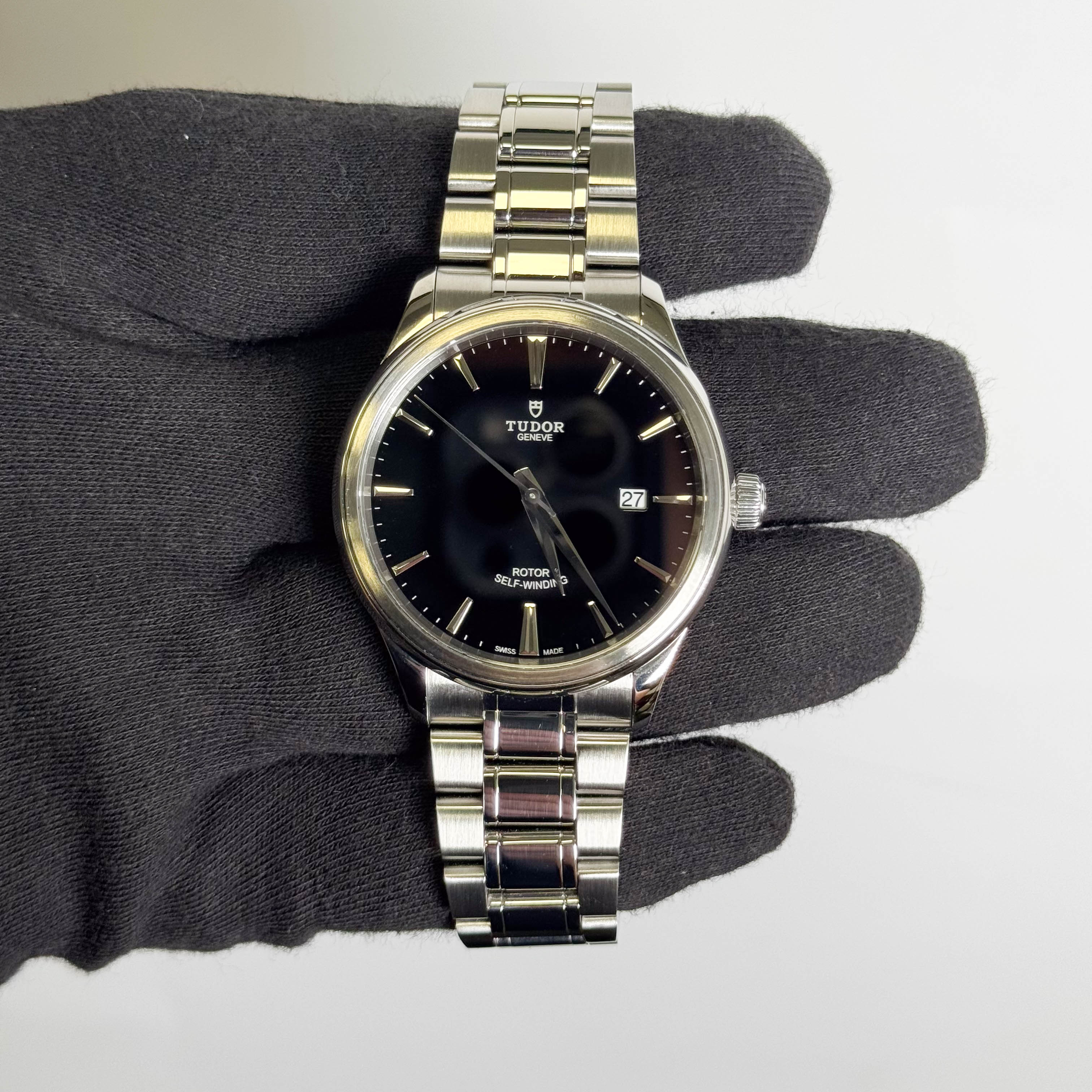 Tudor Style Black Stick Dial Watch Ref# 12700