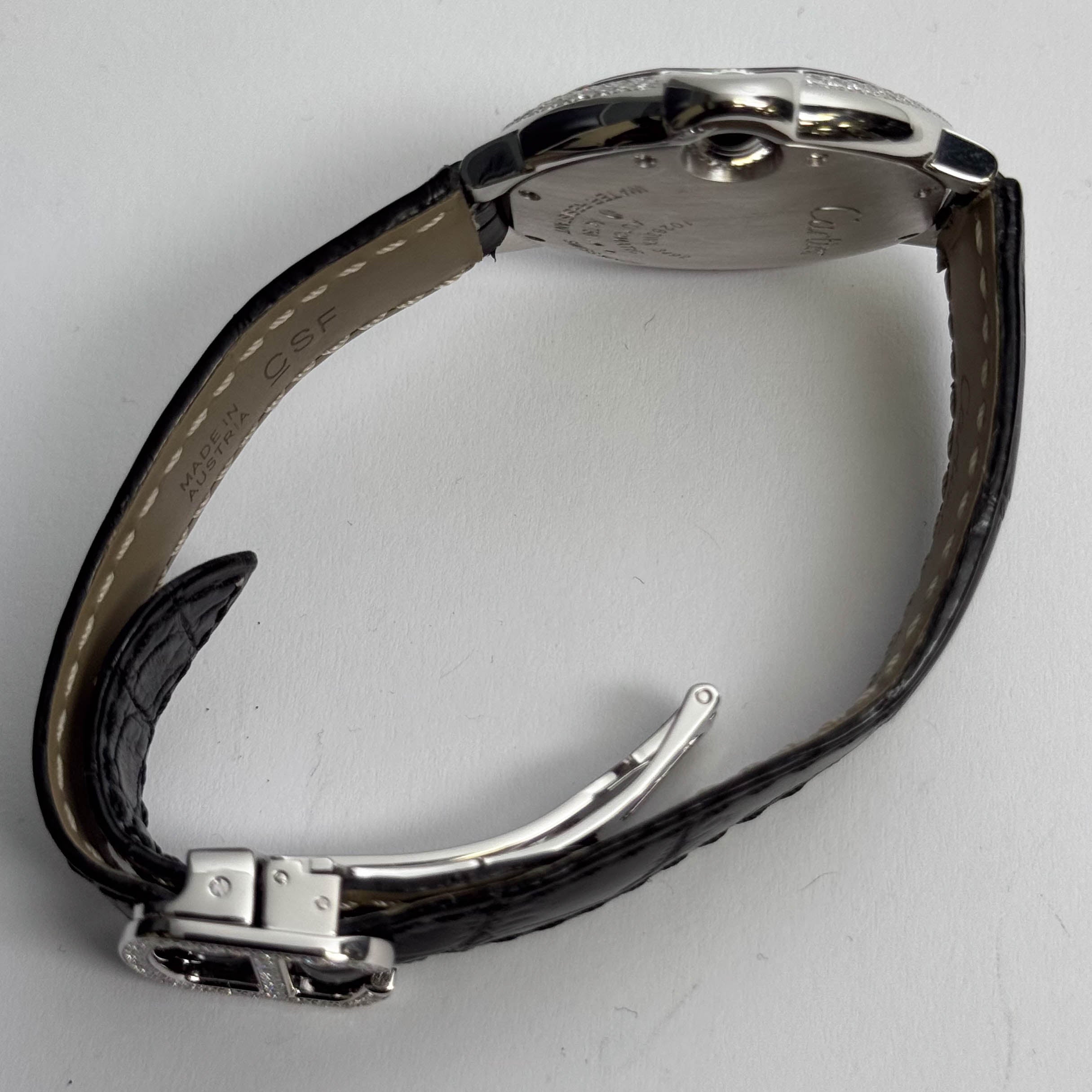 Cartier Ballon Bleu 33mm Pave Dial Watch Ref# HPI01064