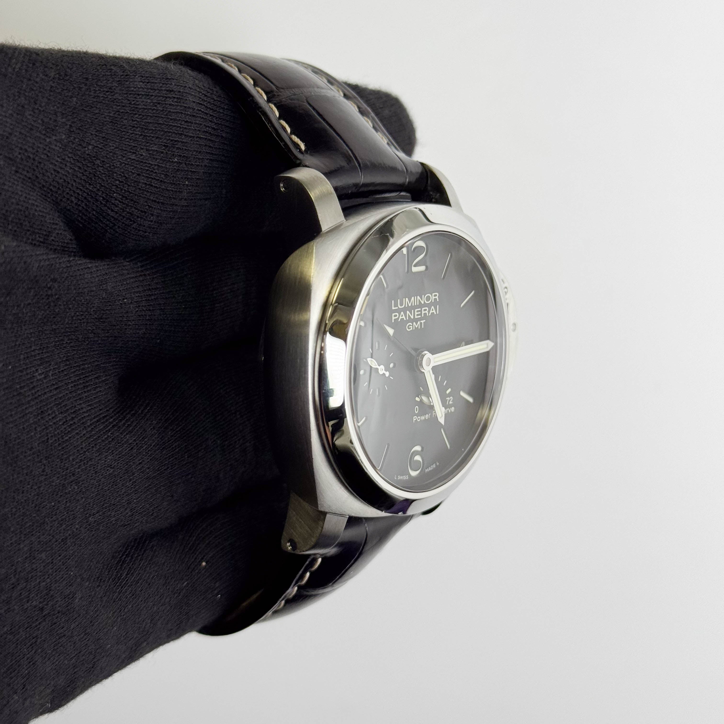 Panerai Luminor 1950 3 Days GMT 44mm Back Dial Watch Ref# PAM00321 - Happy Jewelers Fine Jewelry Lifetime Warranty