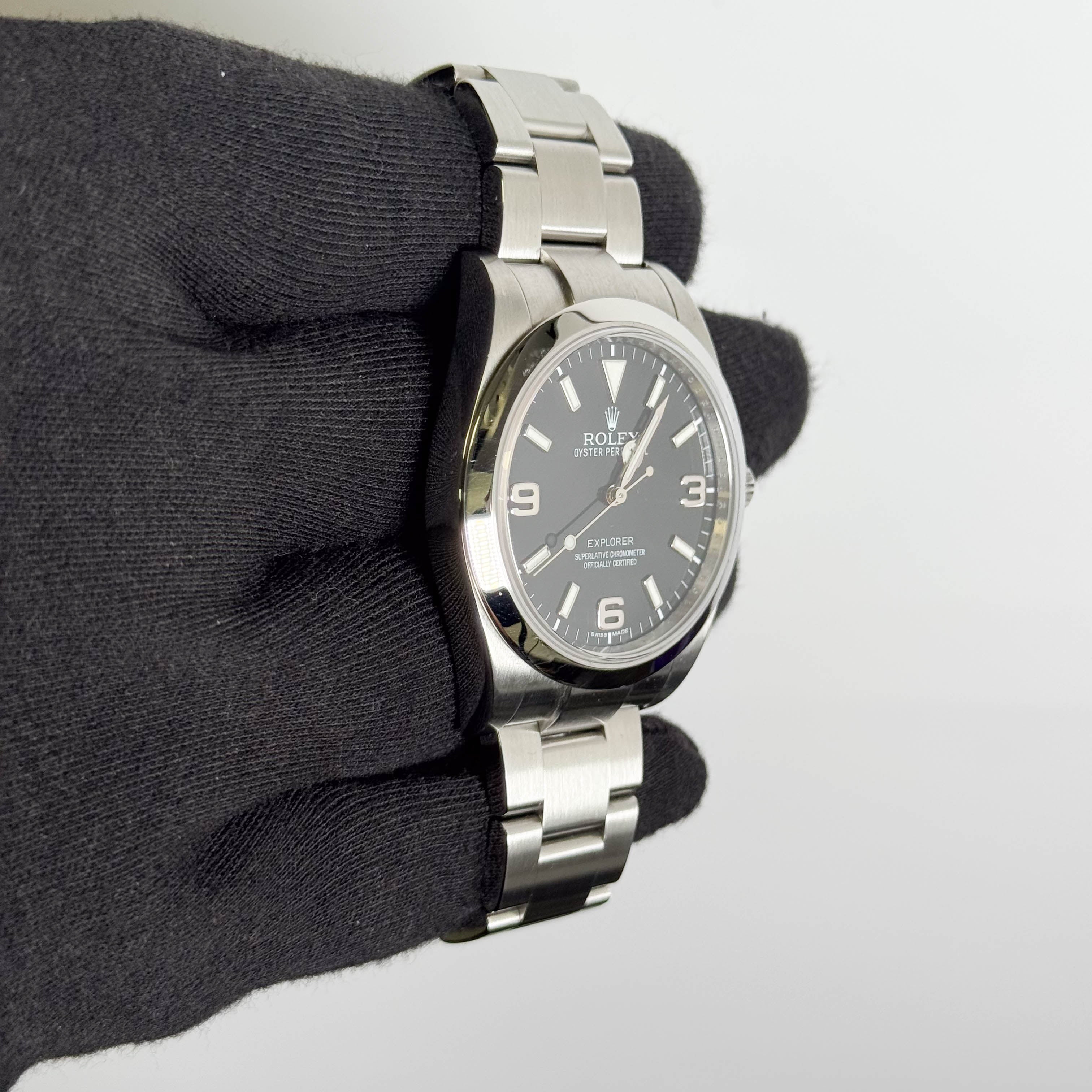 Rolex Explorer 39mm Black Dial Watch Ref# 214270