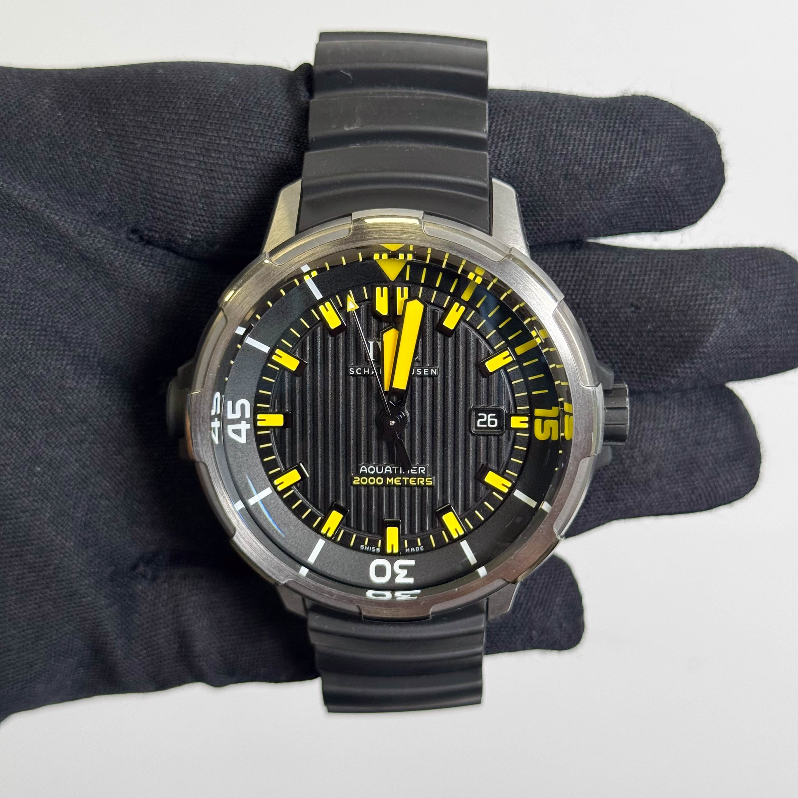 IWC Aquatimer 46mm Black Dial Watch Ref# IW358001 - Happy Jewelers Fine Jewelry Lifetime Warranty