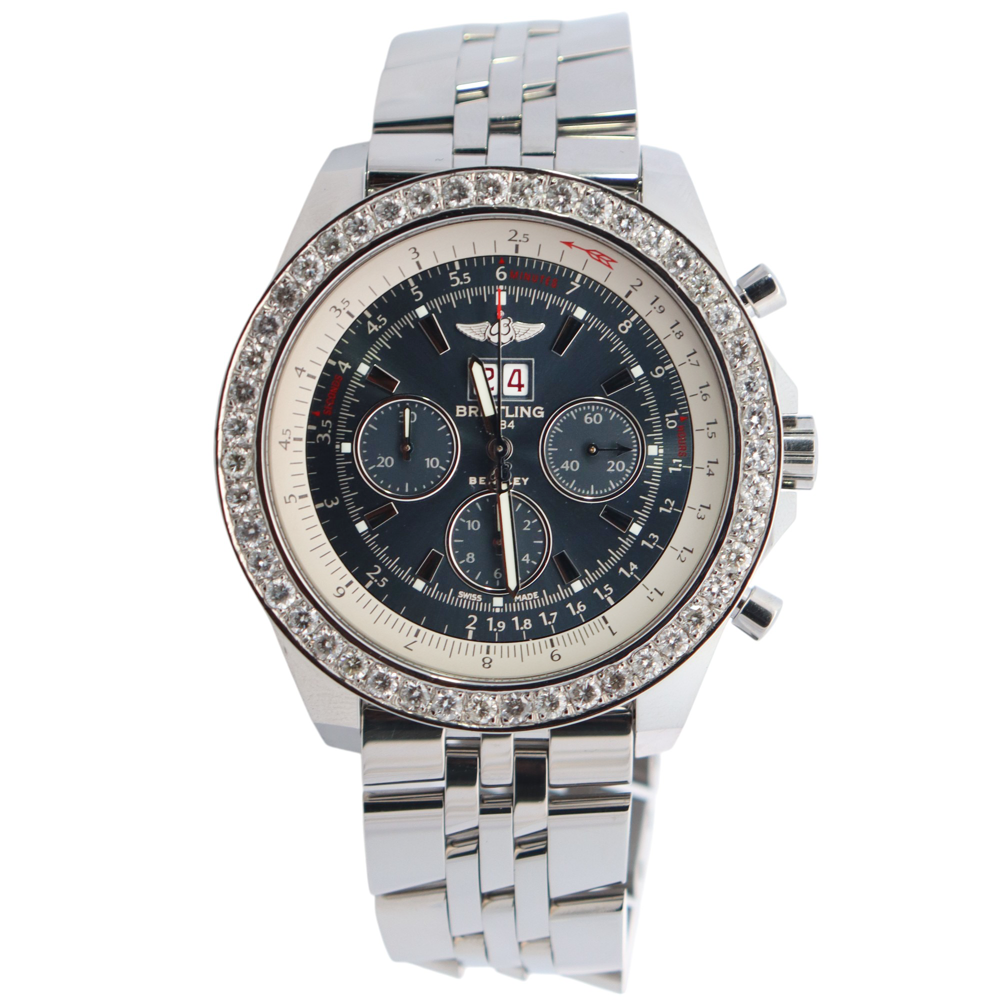 Breitling Bentley 49mm Blue Dial Watch Ref# A44364 - Happy Jewelers Fine Jewelry Lifetime Warranty