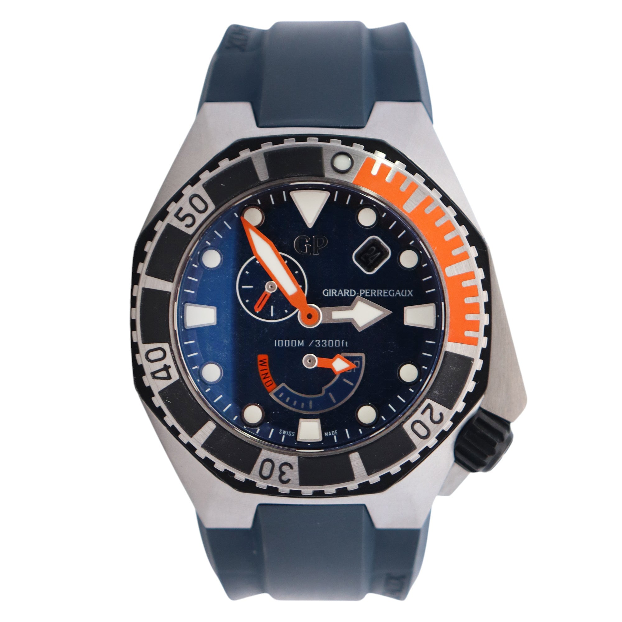 Girard Perregaux Sea Hawk 44mm Blue Dial Watch Ref# 49960-19-431-FKA4 - Happy Jewelers Fine Jewelry Lifetime Warranty