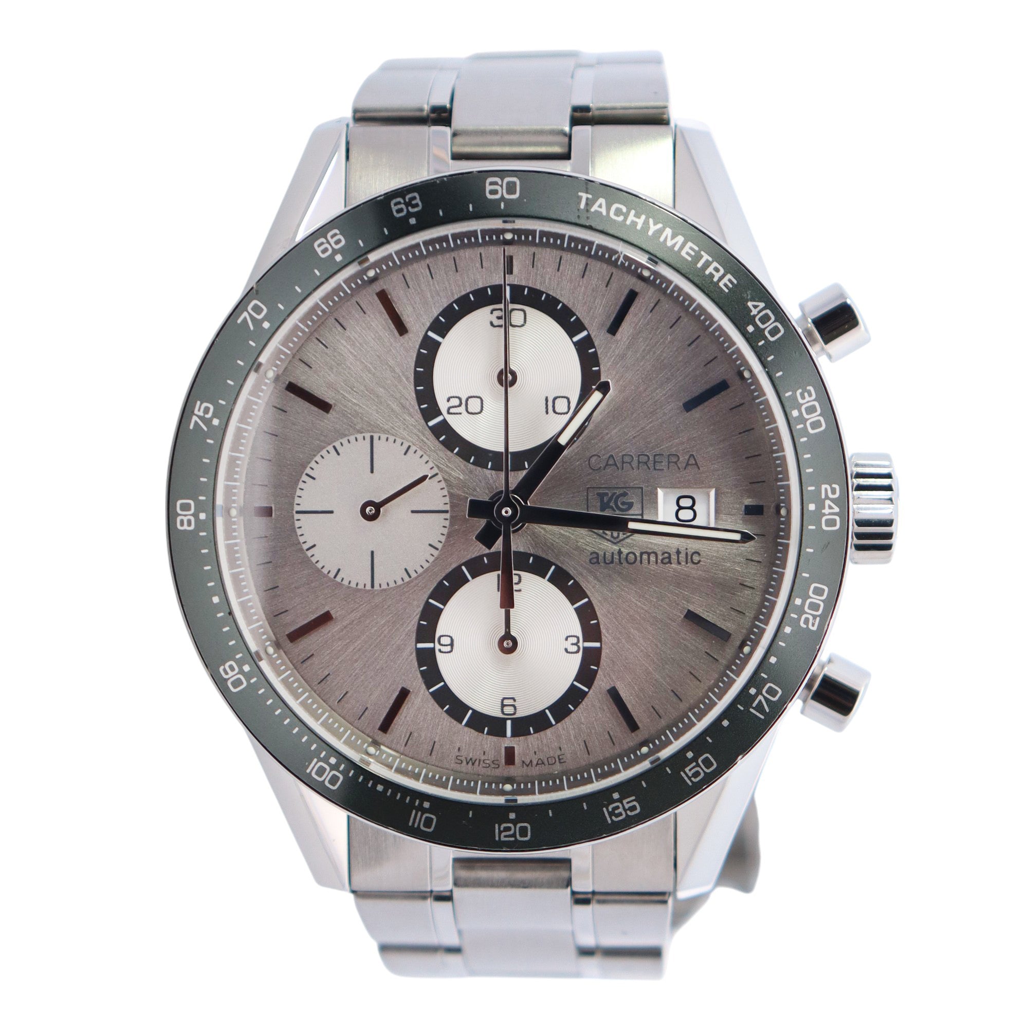 Tag Heuer Carrera 41mm Silver Dial Watch Ref# CV2011.BA0786 - Happy Jewelers Fine Jewelry Lifetime Warranty