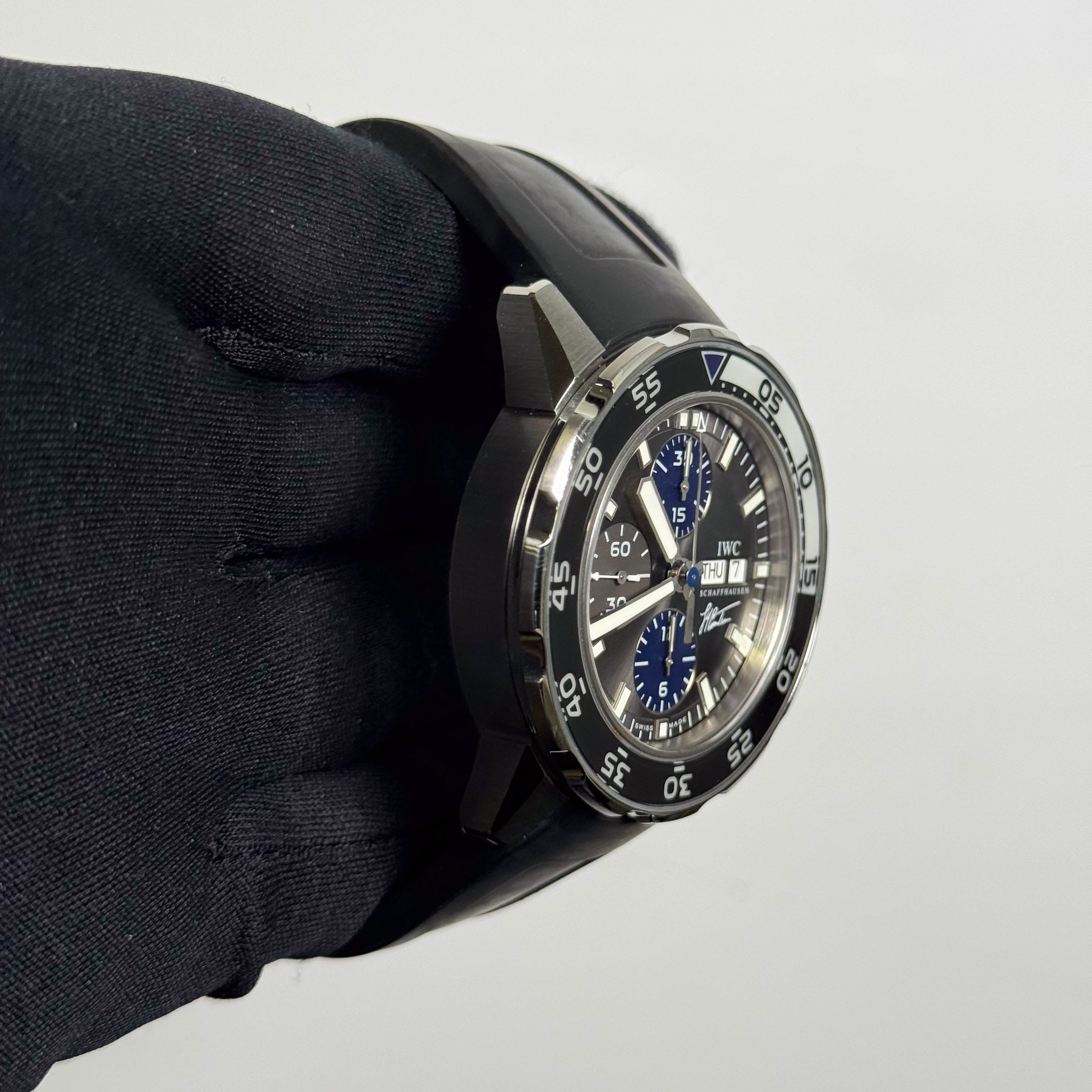 IWC Pilots Aquatimer Chronograph 45mm Grey Dial Watch Ref# IW376706 - Happy Jewelers Fine Jewelry Lifetime Warranty