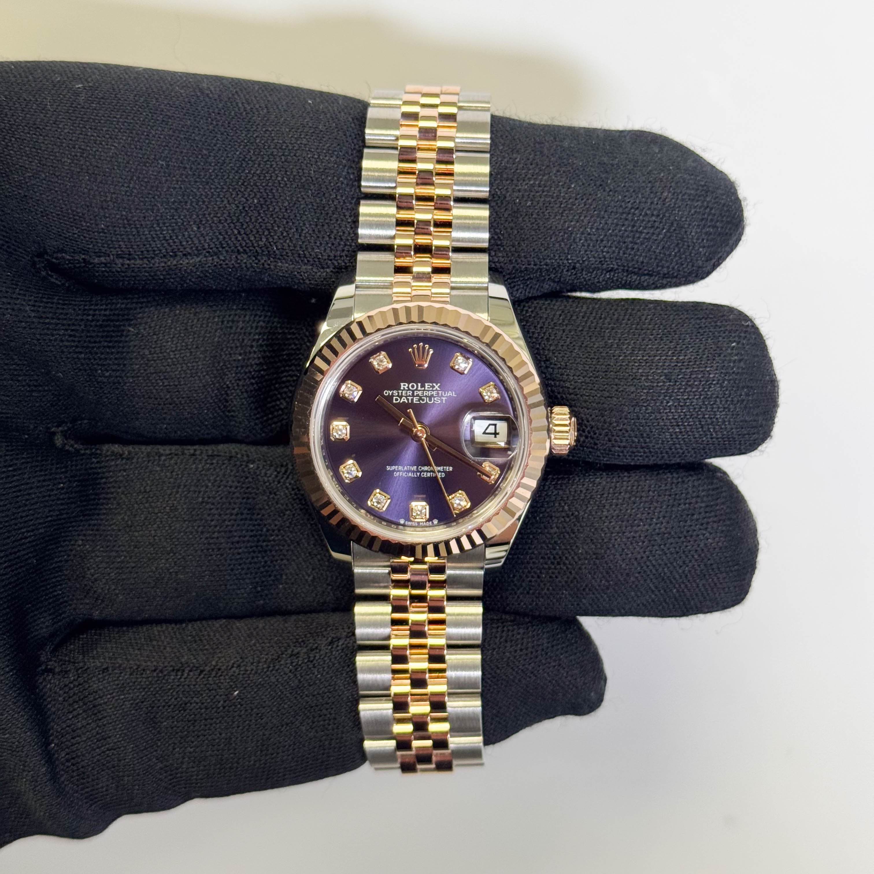 Rolex Datejust 28mm Purple Dial Watch Ref# 279171 - Happy Jewelers Fine Jewelry Lifetime Warranty