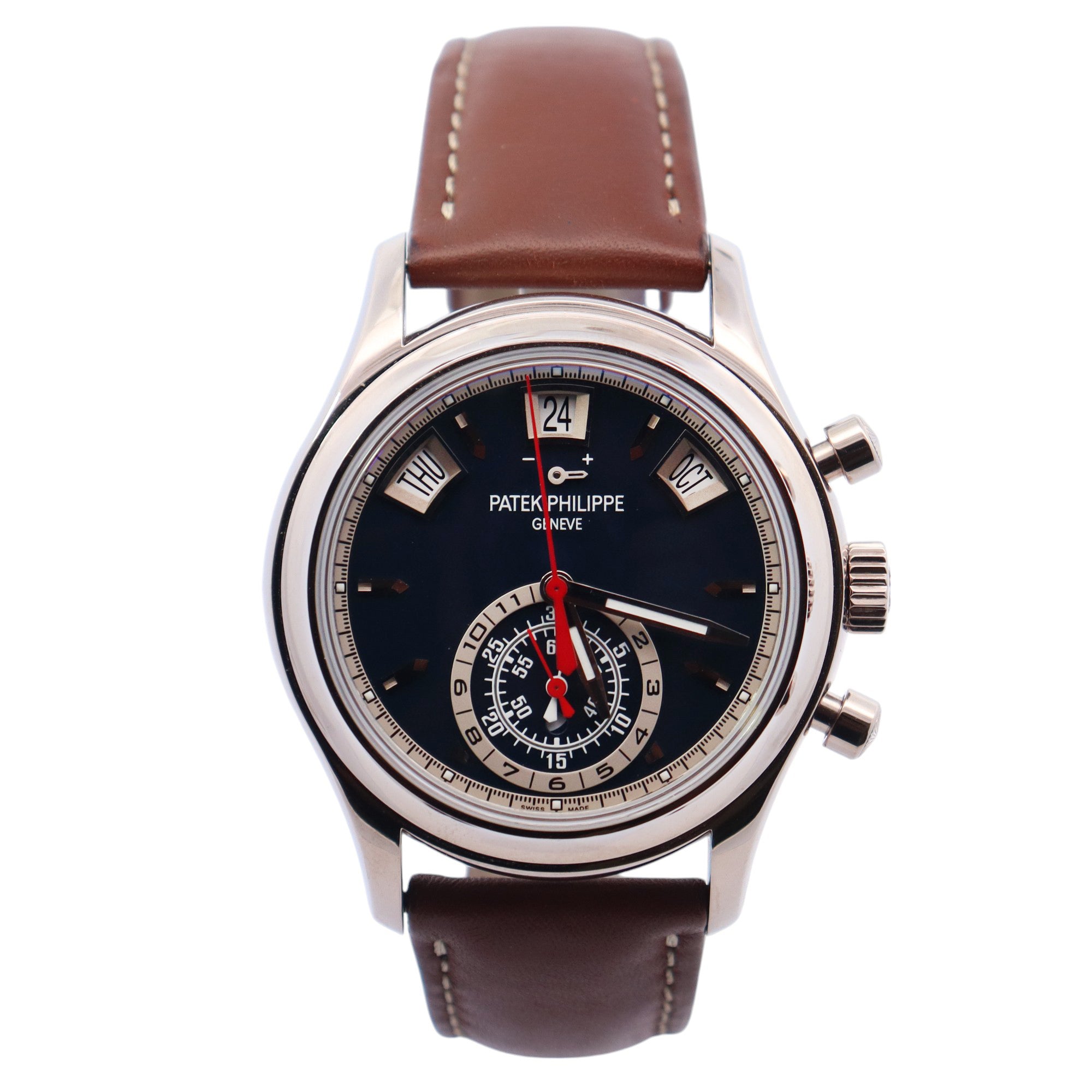 Patek Philippe Annual Calendar 40.5mm Blue Dial Watch Ref# 5960/01G-001 - Happy Jewelers Fine Jewelry Lifetime Warranty