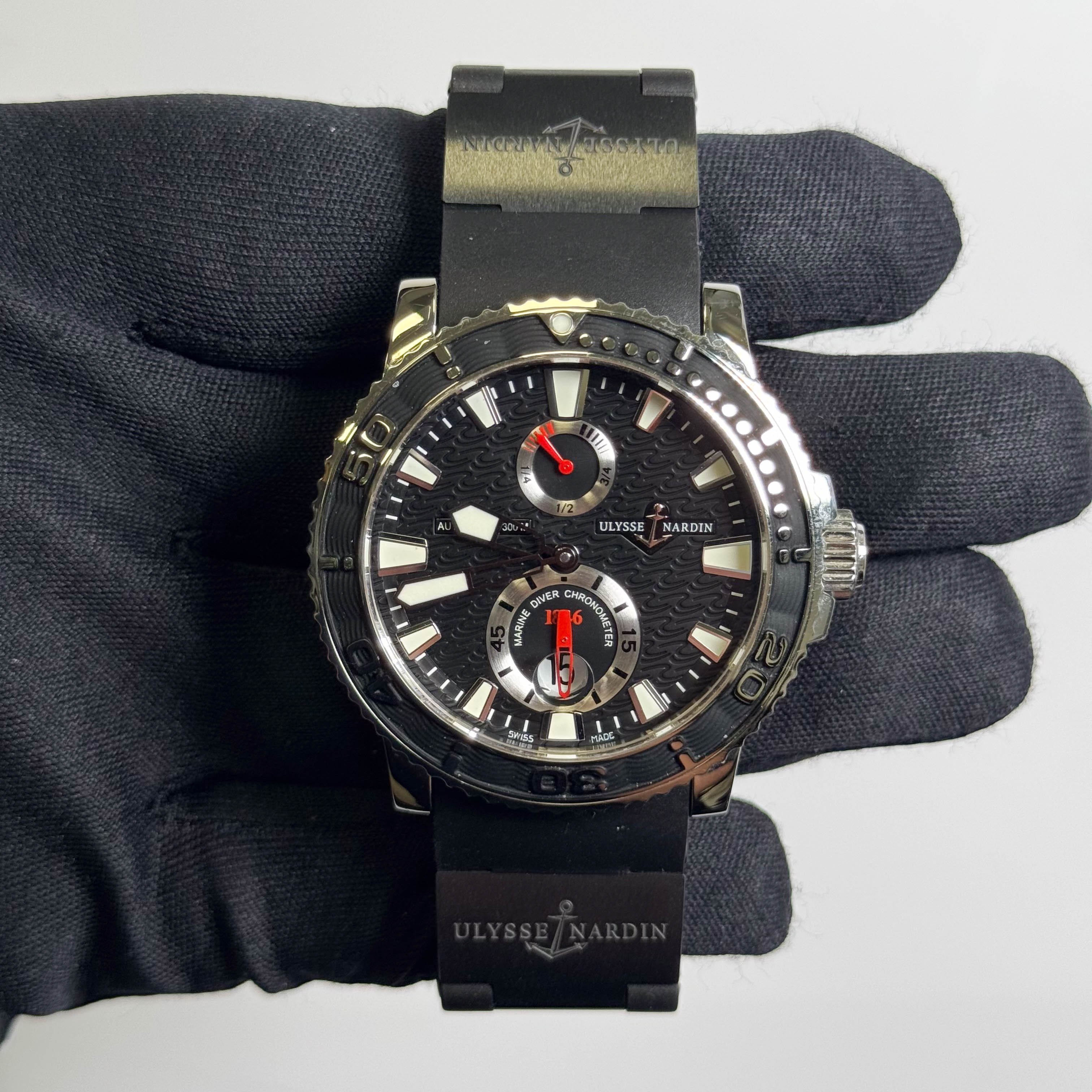 Ulysse Nardin Maxi Marine 43mm Black Dial Watch Ref# 263-33-3C/82 - Happy Jewelers Fine Jewelry Lifetime Warranty