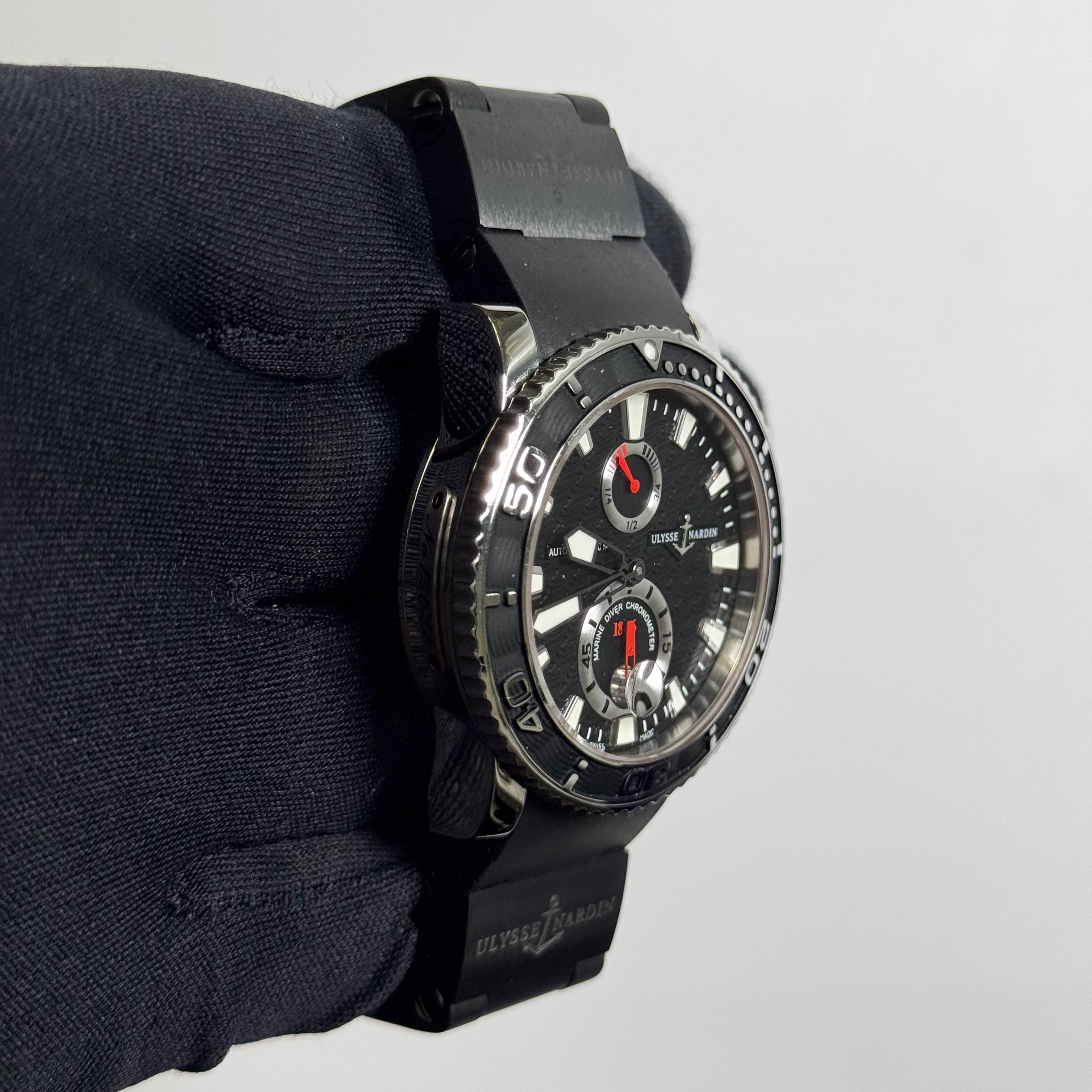 Ulysse Nardin Maxi Marine 43mm Black Dial Watch Ref# 263-33-3C/82 - Happy Jewelers Fine Jewelry Lifetime Warranty