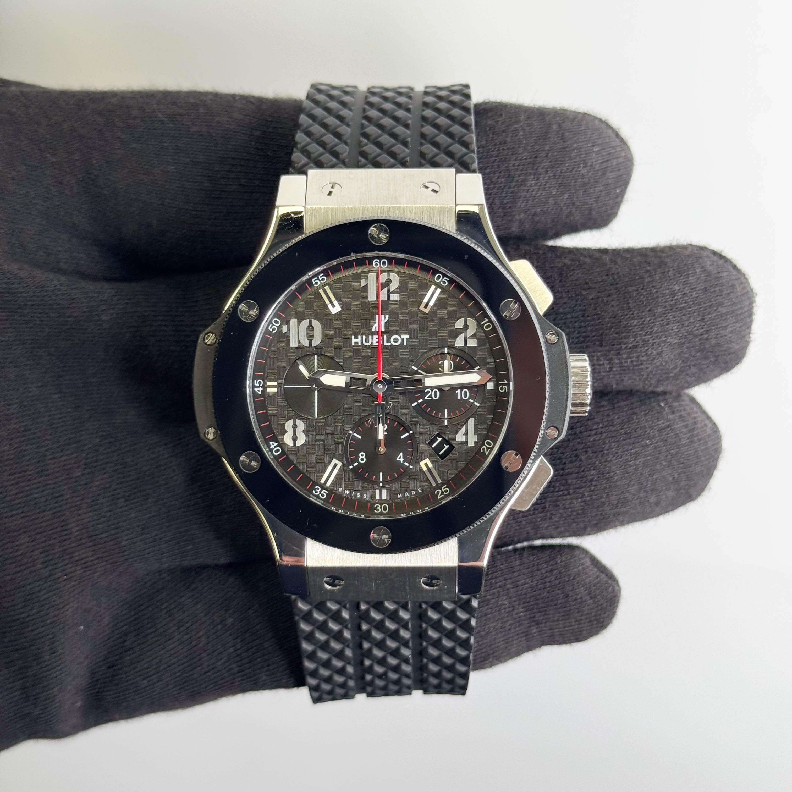 Hublot Big Bang 44mm Black Carbon Dial Watch Ref# 301.SB.131.RX - Happy Jewelers Fine Jewelry Lifetime Warranty