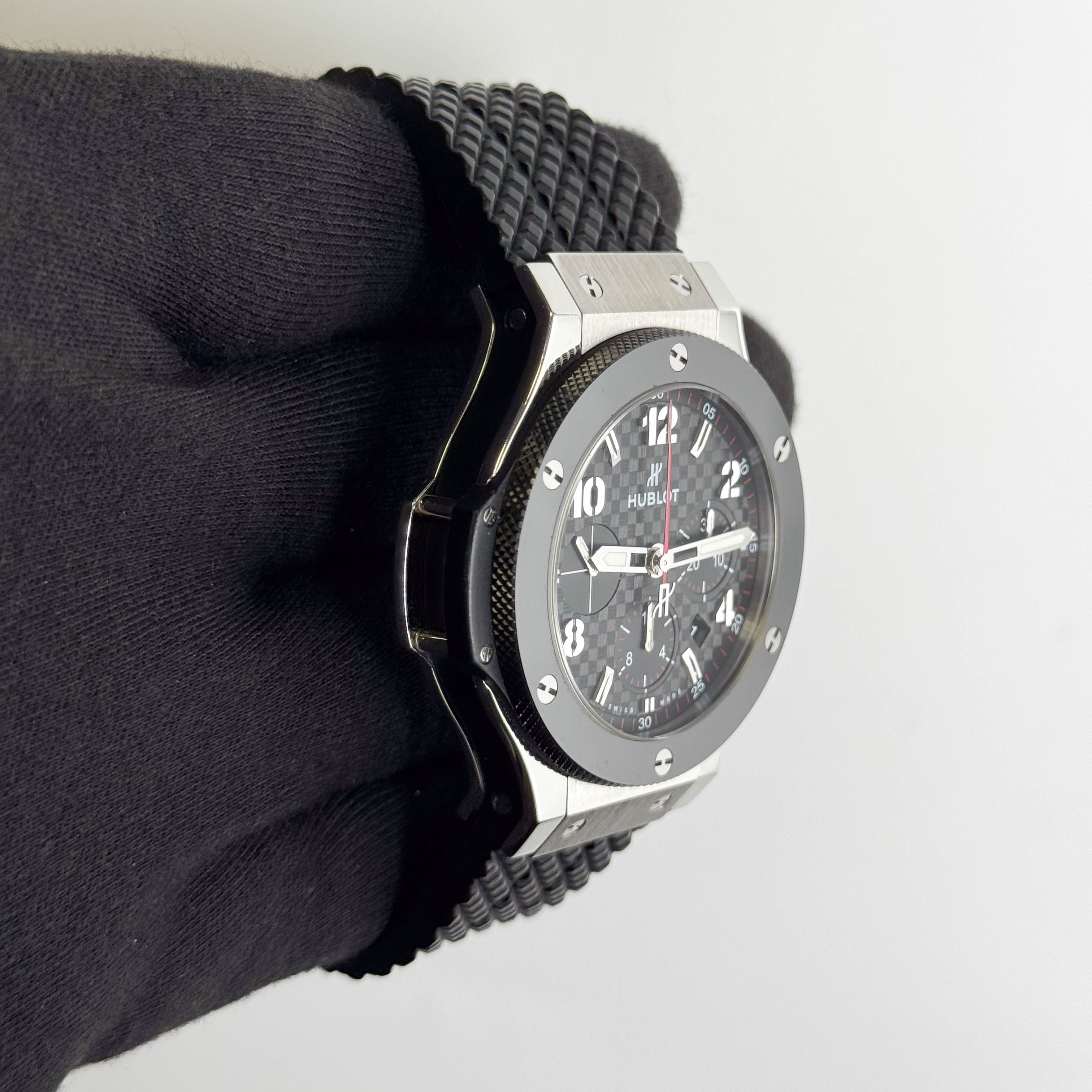 Hublot Big Bang 44mm Black Carbon Dial Watch Ref# 301.SB.131.RX - Happy Jewelers Fine Jewelry Lifetime Warranty