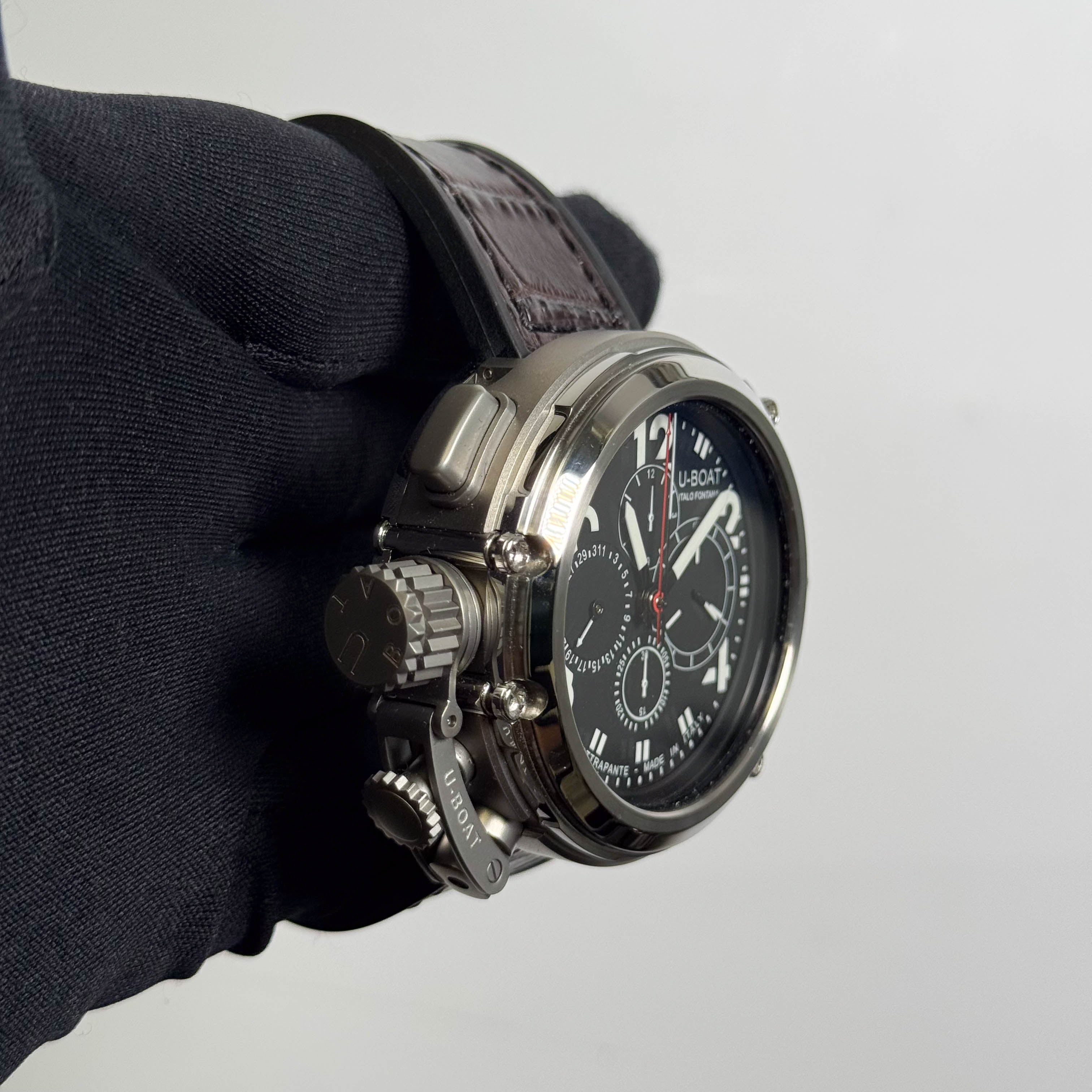 U-Boat RATTRAPAMTE 51mm Black Dial Watch Ref# U51 RATTRAPAMTE - Happy Jewelers Fine Jewelry Lifetime Warranty