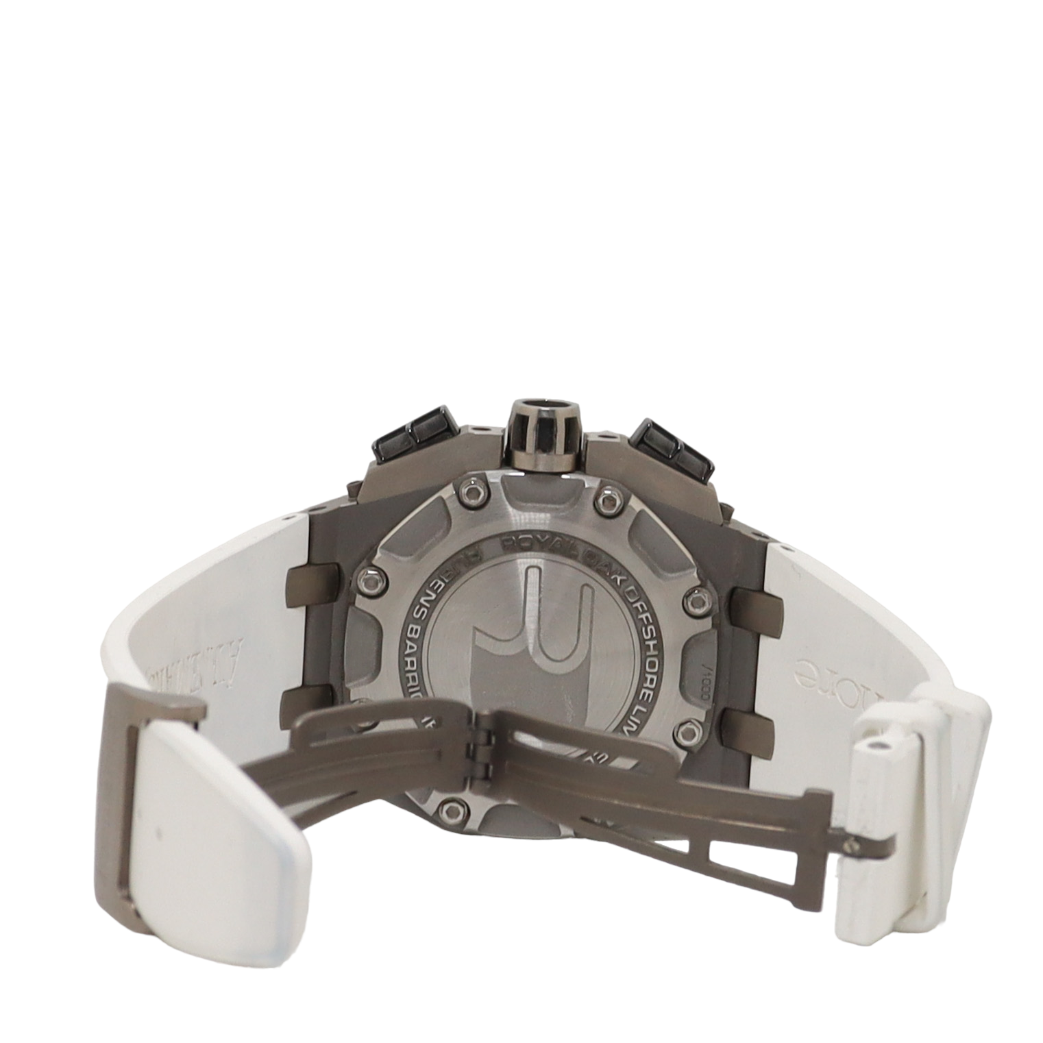 Audemars Piguet Royal Oak Stainless Steel 44mm White & Black Chronograph Dial Watch Reference#: 26078IO.OO.D001VS.01 - Happy Jewelers Fine Jewelry Lifetime Warranty