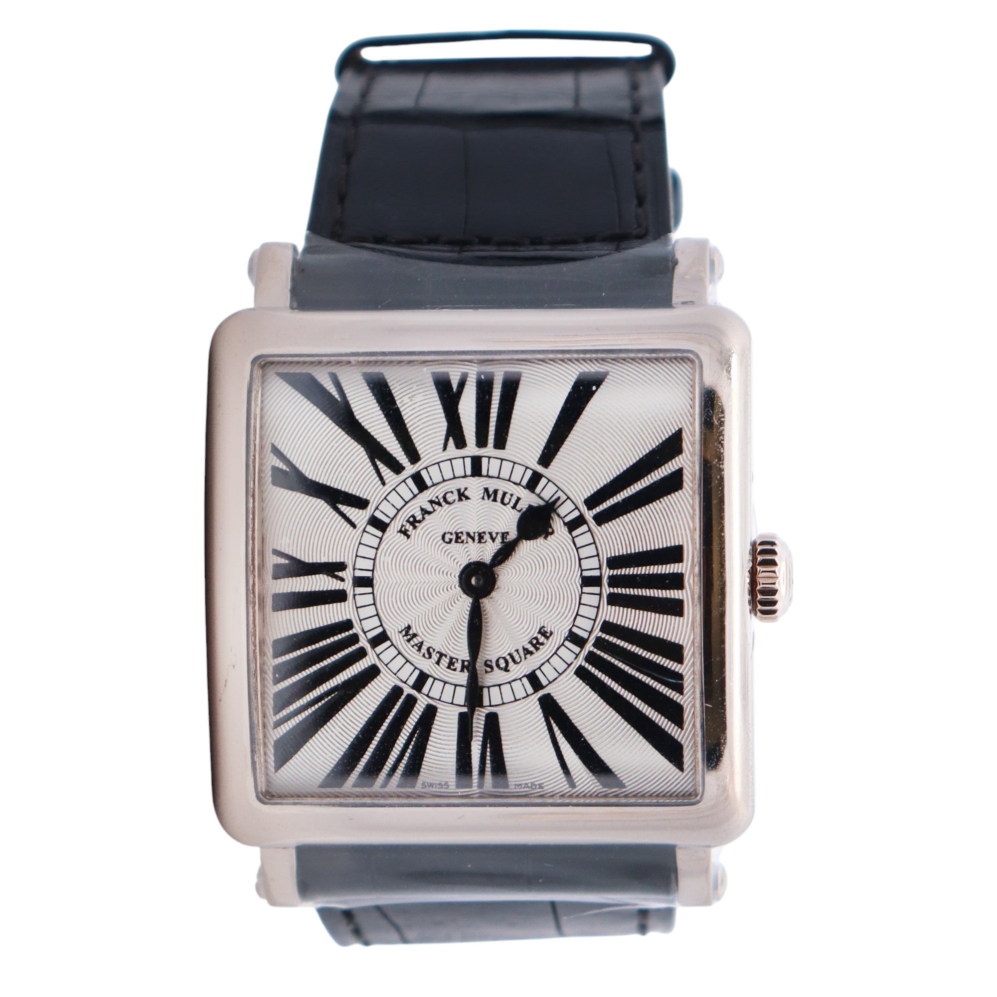 Franck Muller Master Square 33mm Silver Dial Watch Ref# 6002 M QZ R - Happy Jewelers Fine Jewelry Lifetime Warranty