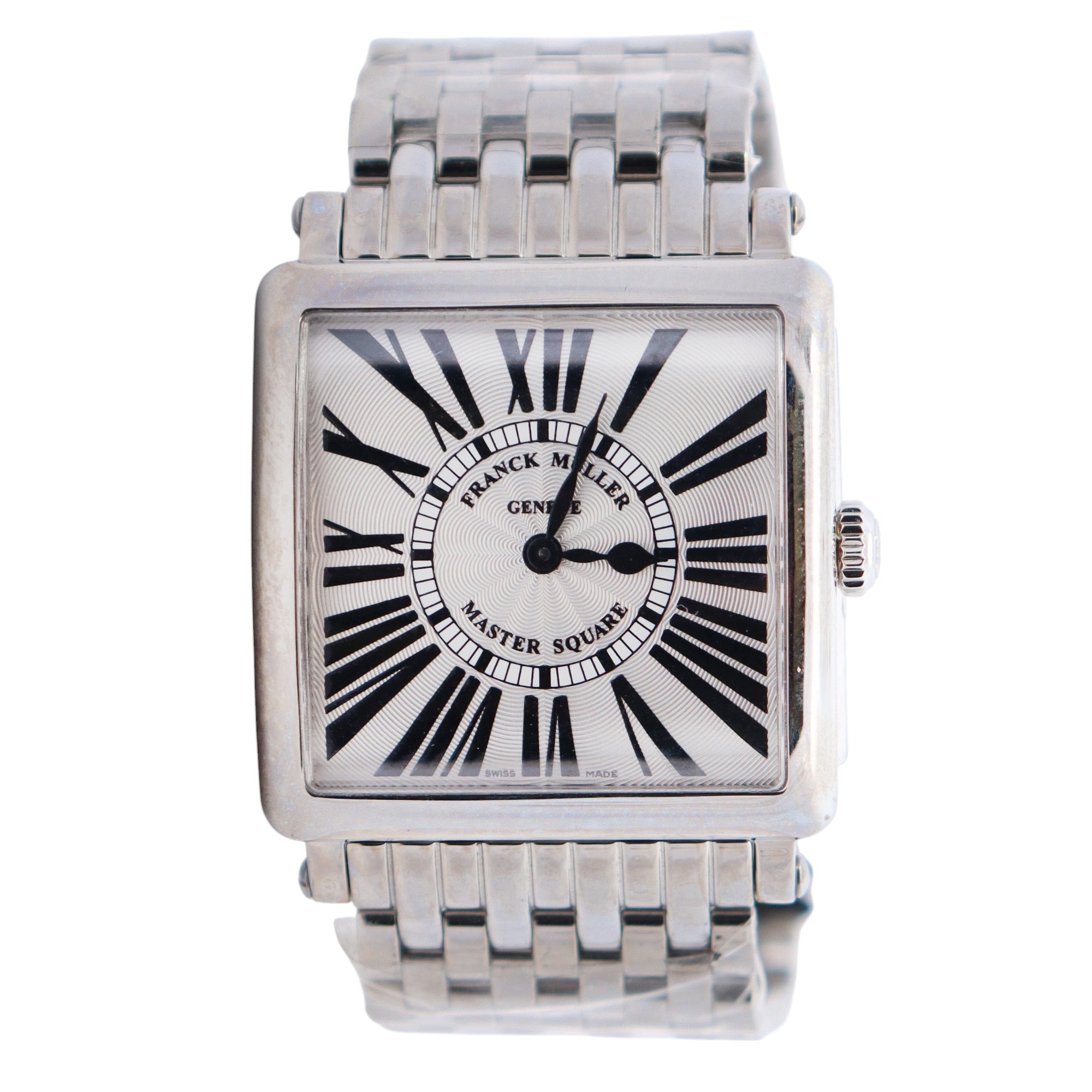 Franck Muller Master Square 32mm Silver Dial Watch Ref# 6002 M QZ R O AC - Happy Jewelers Fine Jewelry Lifetime Warranty