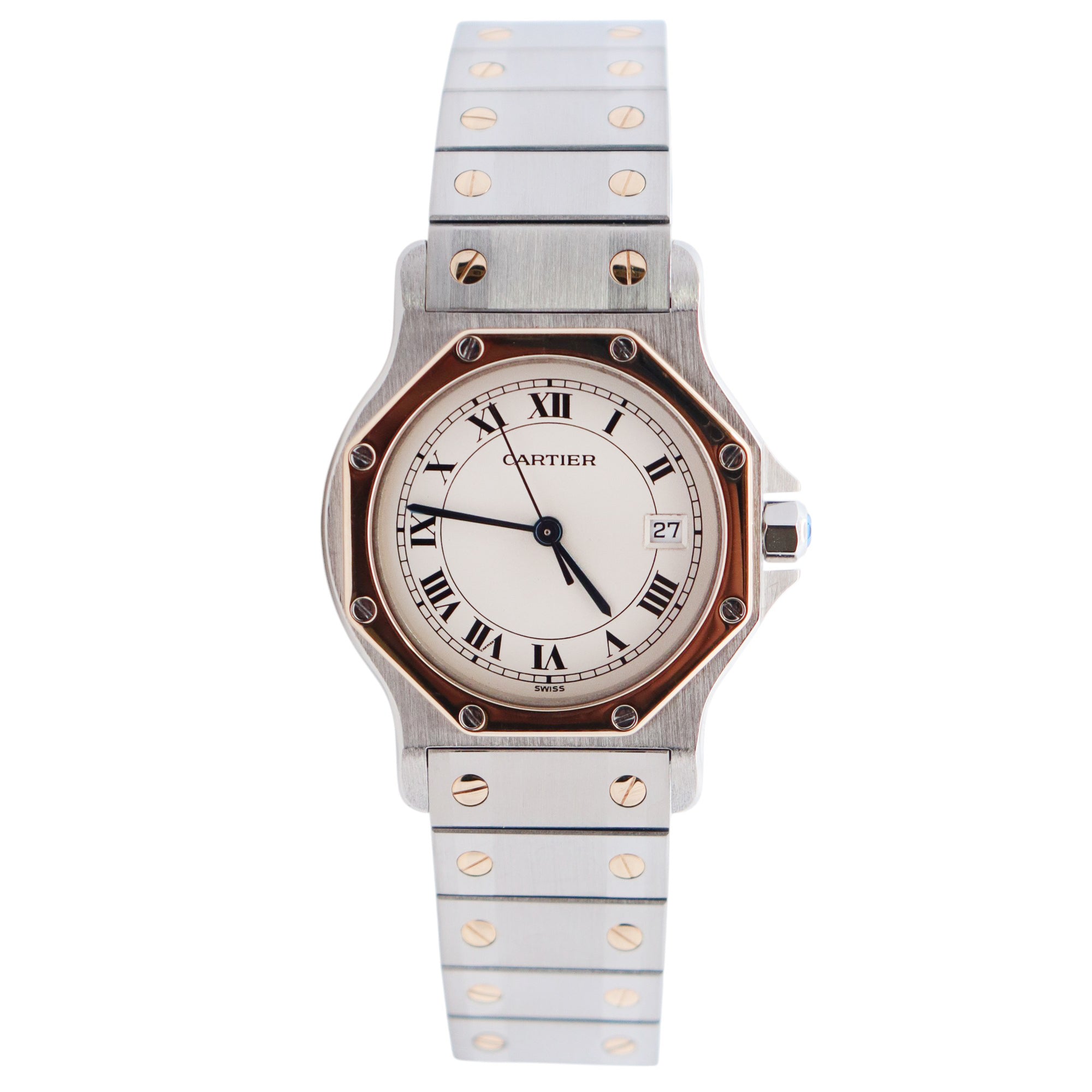 Cartier Santos 30mm Ivory Dial Watch Ref# W2001583 - Happy Jewelers Fine Jewelry Lifetime Warranty